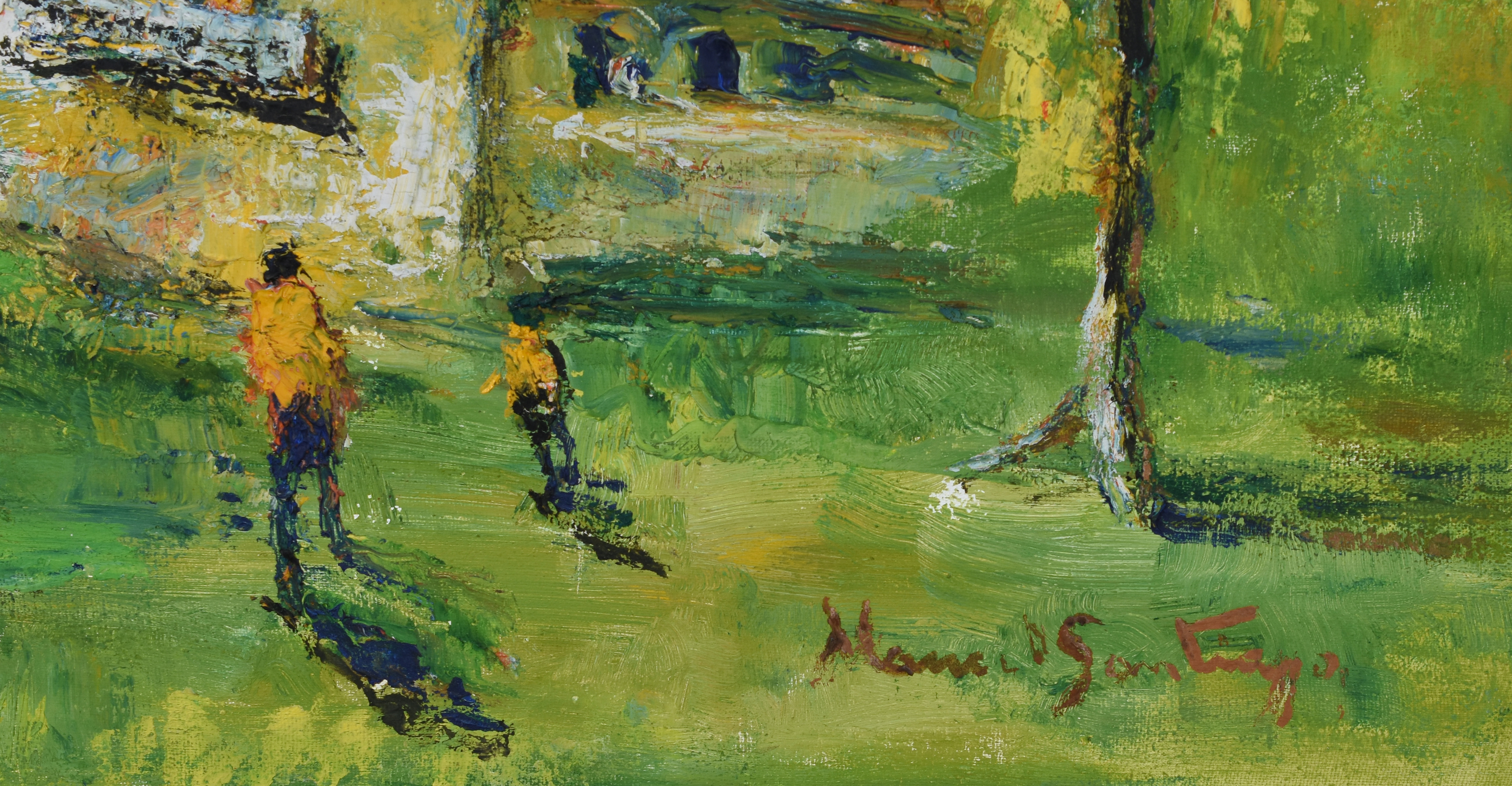 Manoel Santiago (1897-1987), Paisagem com figuras - foto 2 de 3