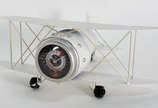 Miniatura de Avião em metal pintado de branco. - Miniatura de Avião em metal pintado de branco.