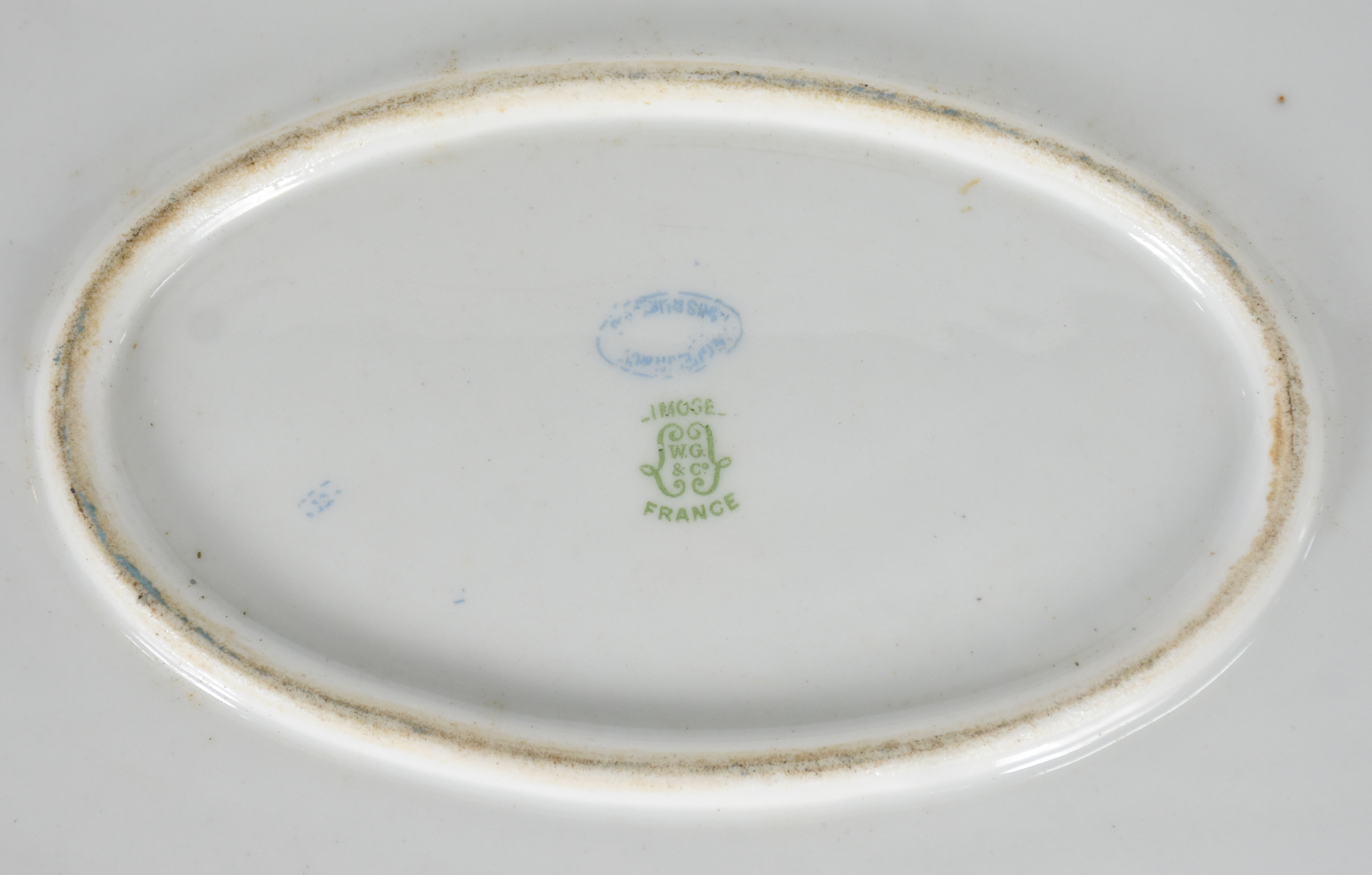 Grande travessa de porcelana francesa decoração floral em policromia... - foto 5 de 5