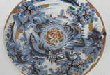 Porcelana Imari (1653),  - Imponente par de medalhões de porcelana japonesa Imari . Século XIX.