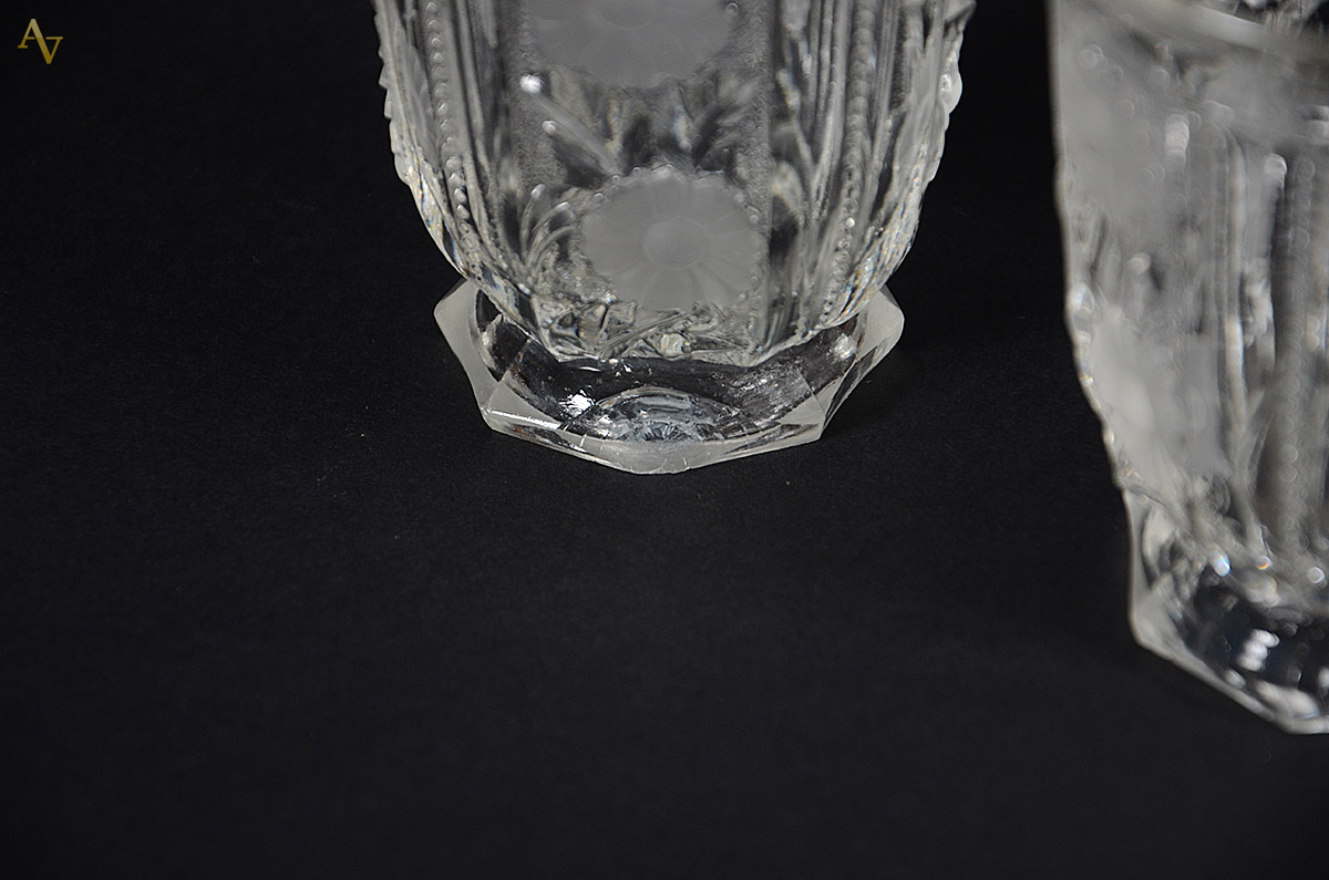 Conjunto de cristal com 4 copos para whisky e 6 copos de vidro com... - foto 2 de 4