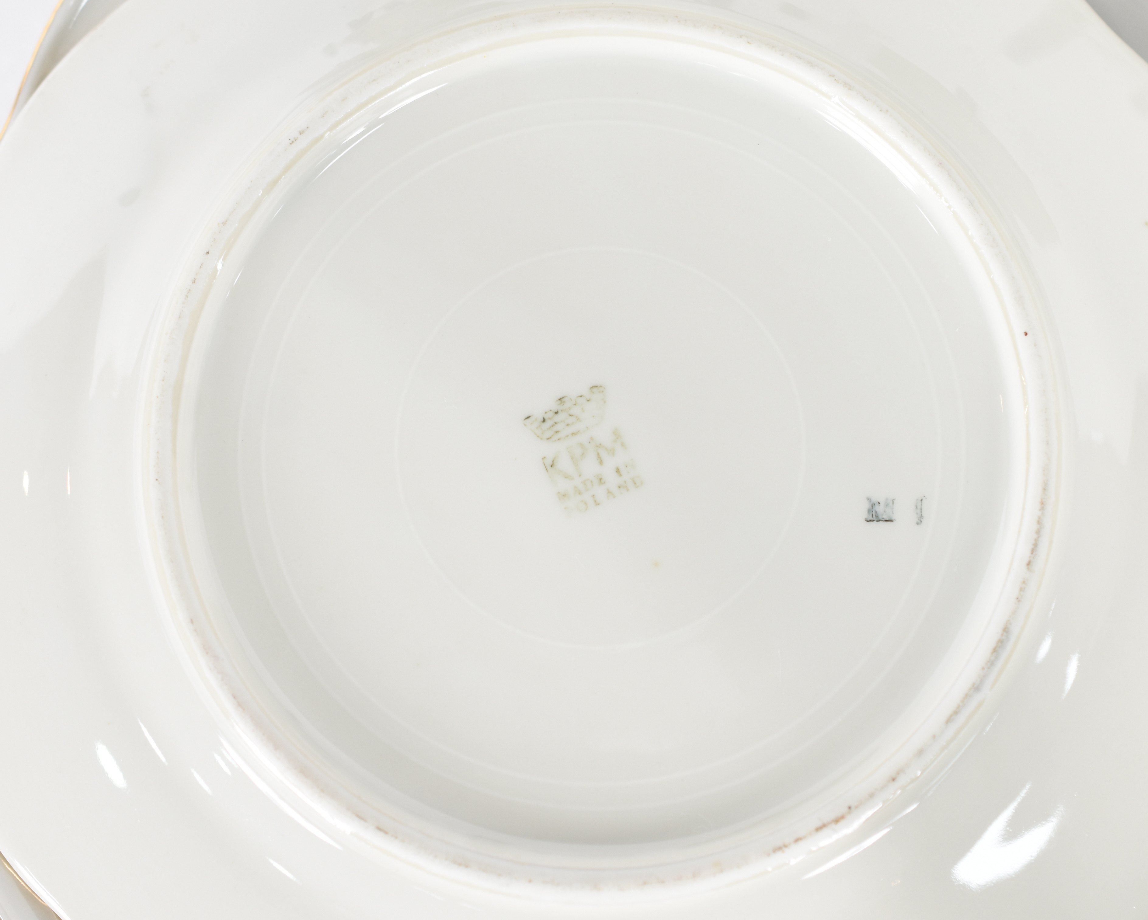 Aparelho de jantar de porcelana holandesa KPM, decoração floral em... - foto 3 de 3