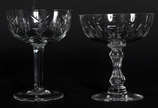 Lote com 16 taças para champagne de cristal, se... - Lote com 16 taças para champagne de cristal, sendo 6 facetadas (uma bicada) e 10 lapidadas.