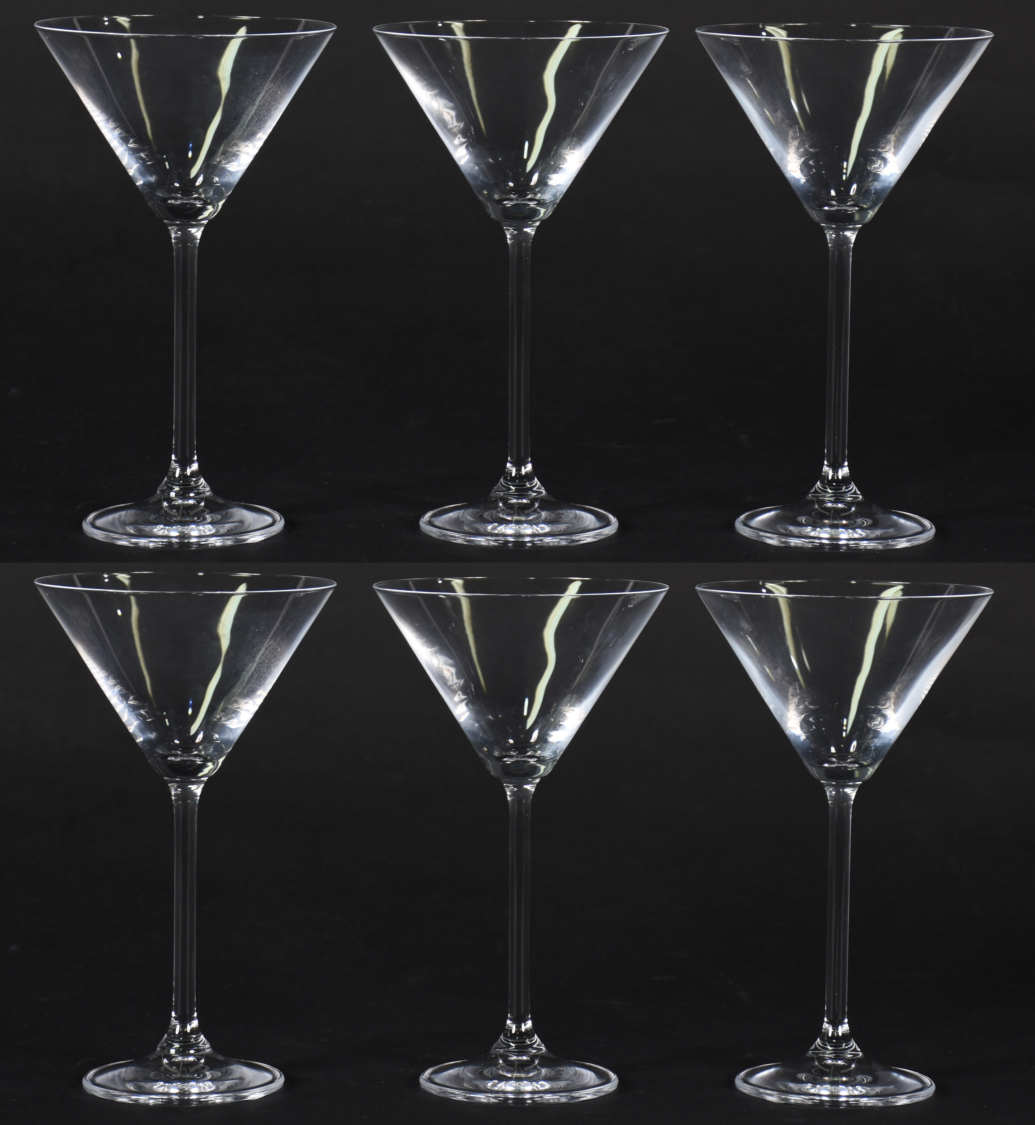 Seis taças de cristal da Bohemia para Dry martini, 150 ml. - foto 1 de 2
