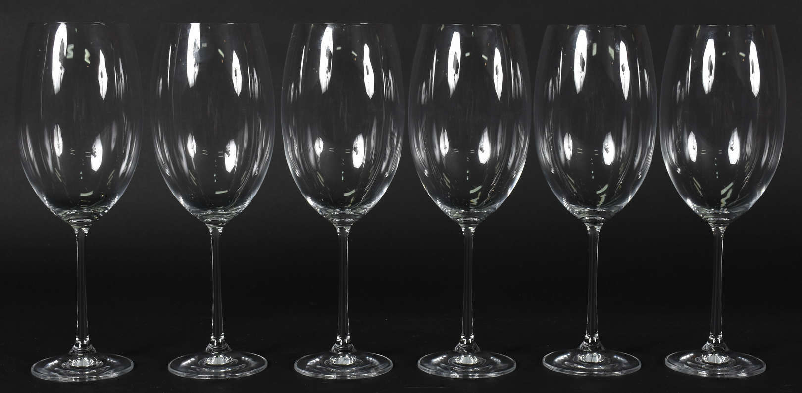 Seis taças em cristal da Bohemia, para vinho tinto 800 ml. - foto 1 de 2