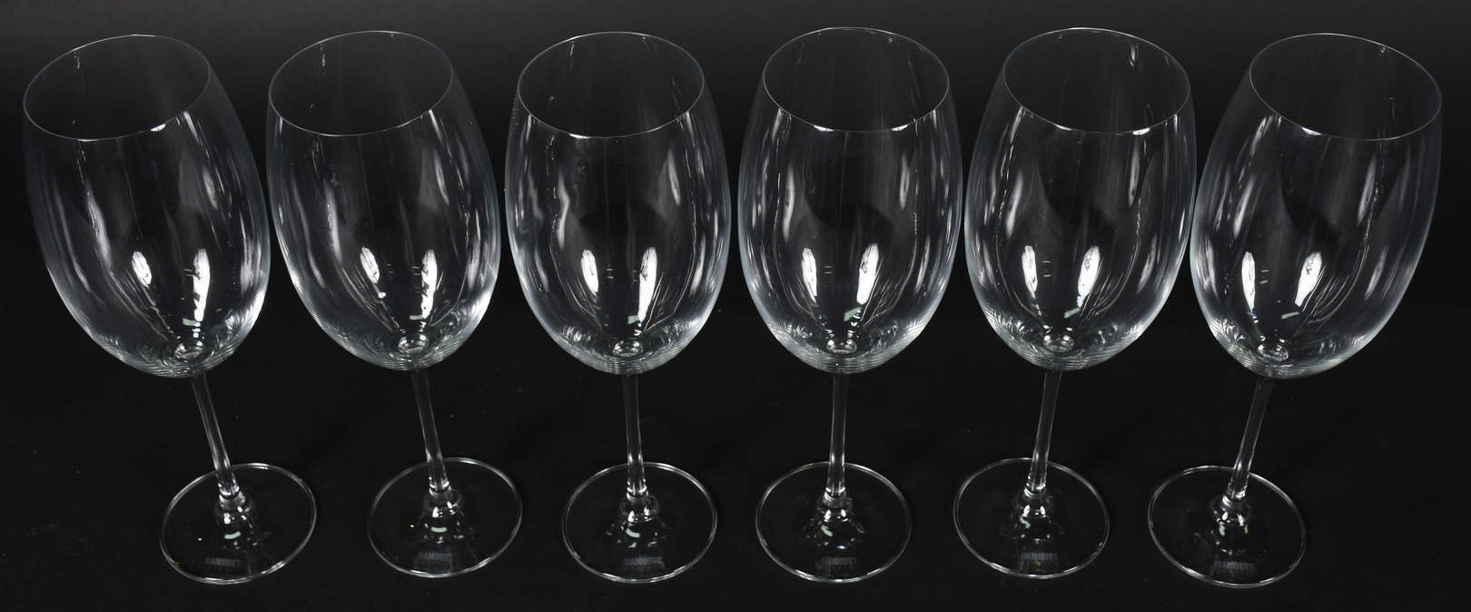 Seis taças em cristal da Bohemia, para vinho tinto 800 ml. - foto 2 de 2