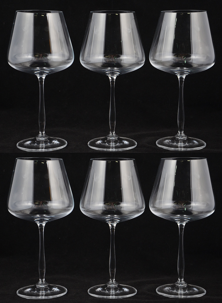 Seis cálices de cristal da Bohemia, 570 ml. - foto 1 de 2