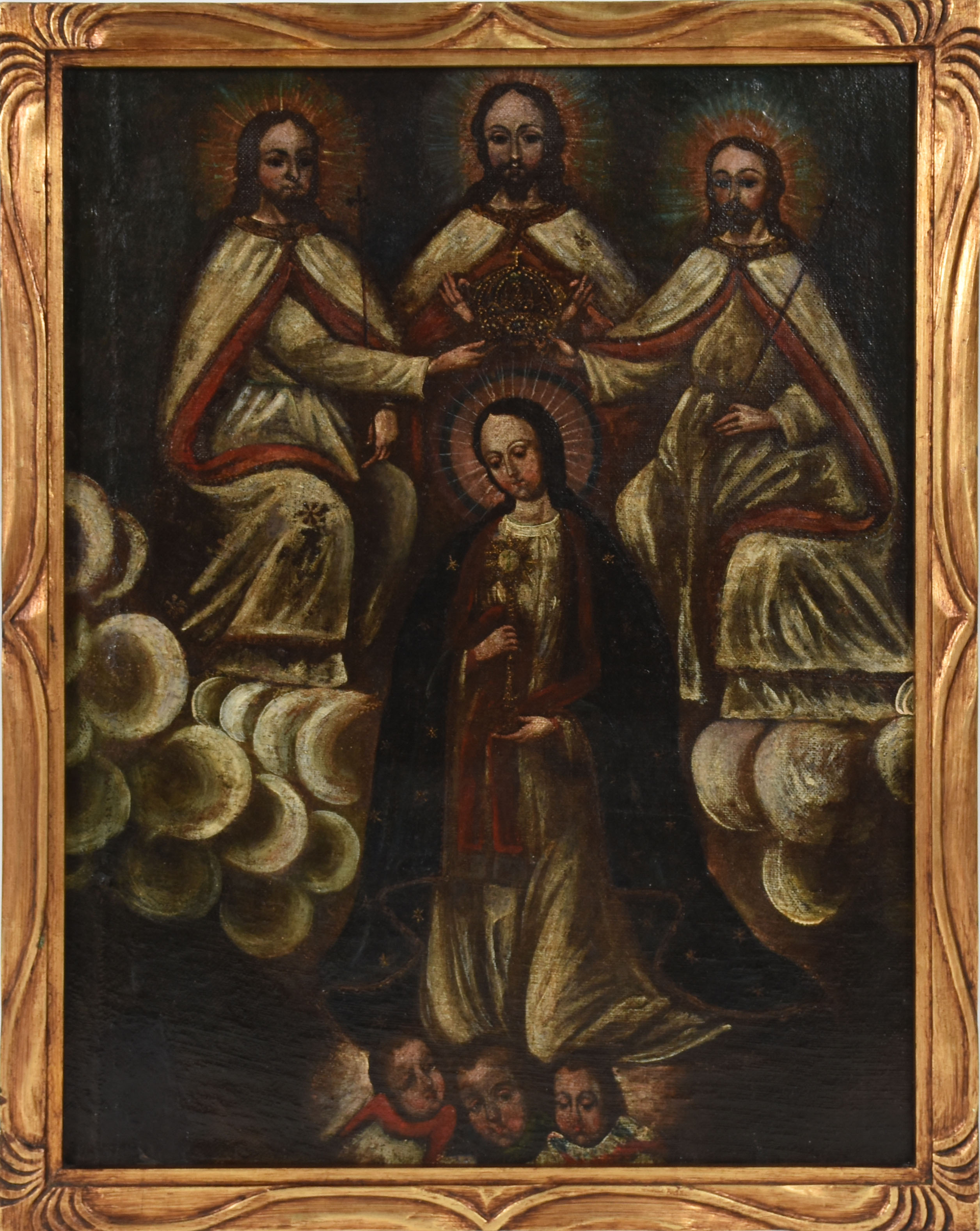 Escola Cusquenha (1538), Virgem com Santíssima Trindade - foto 2 de 3