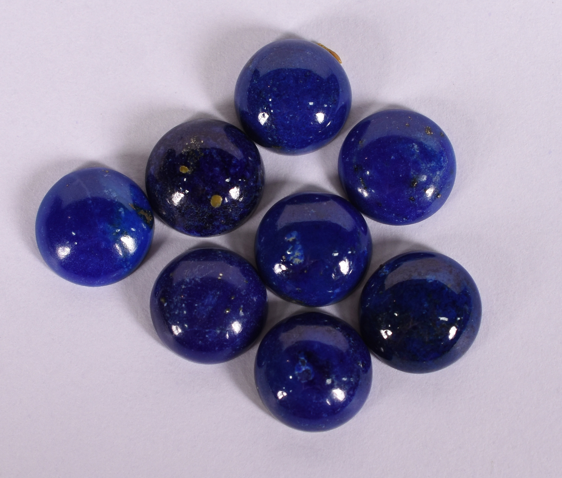 Conjunto com 8 pedras lápis lazulli. (Por questão de segurança a peça... - foto 1 de 2