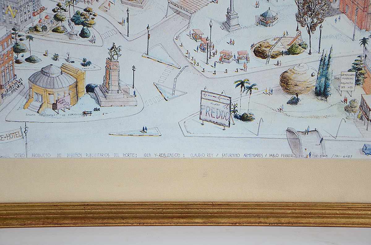 Estampa com mapa de El Paseo de Buenos Aires - 50 x 70 - foto 3 de 4