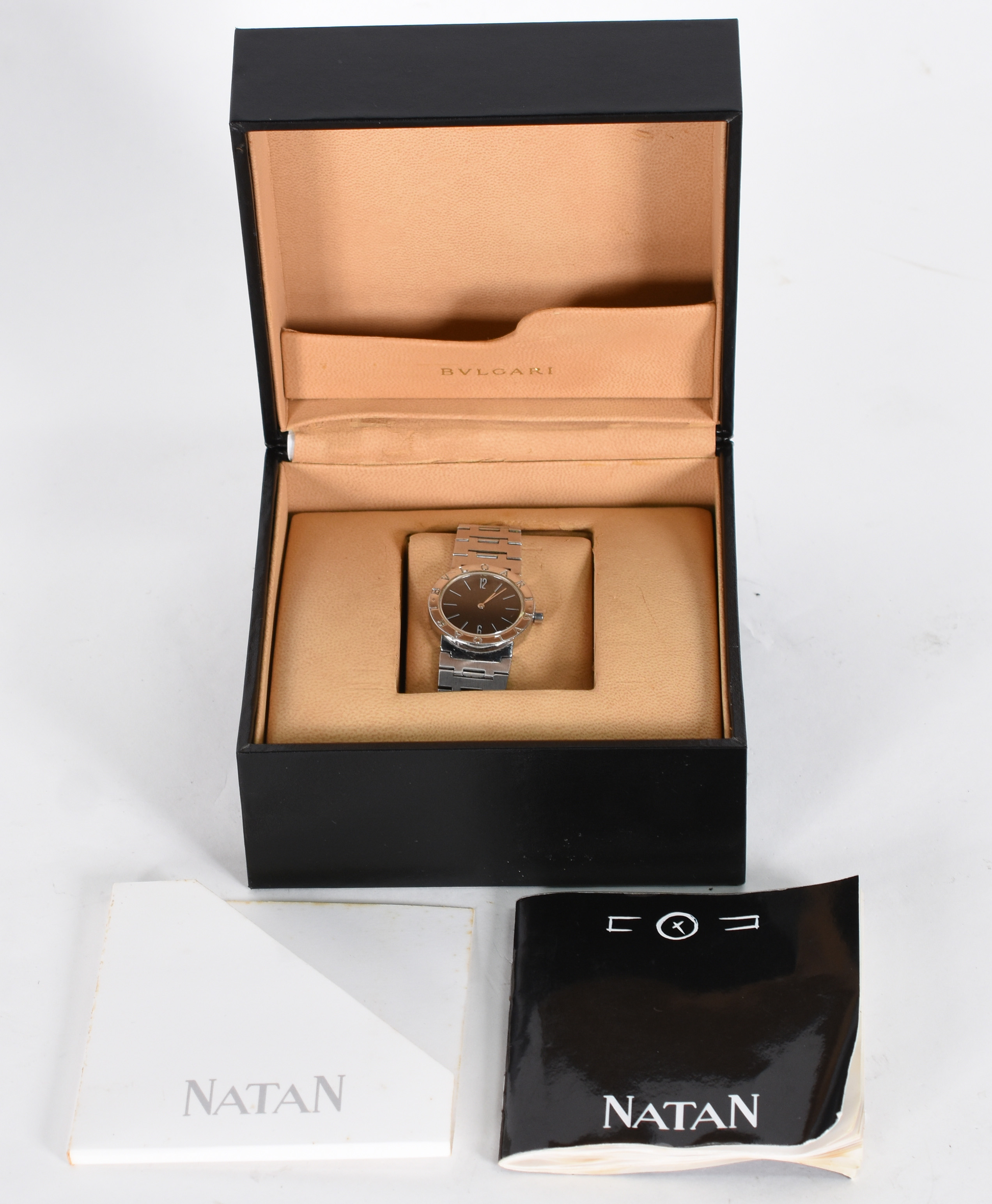 Relógio BULGARI de aço, a quartz, mostrador 30 mm. Caixa original... - foto 5 de 7