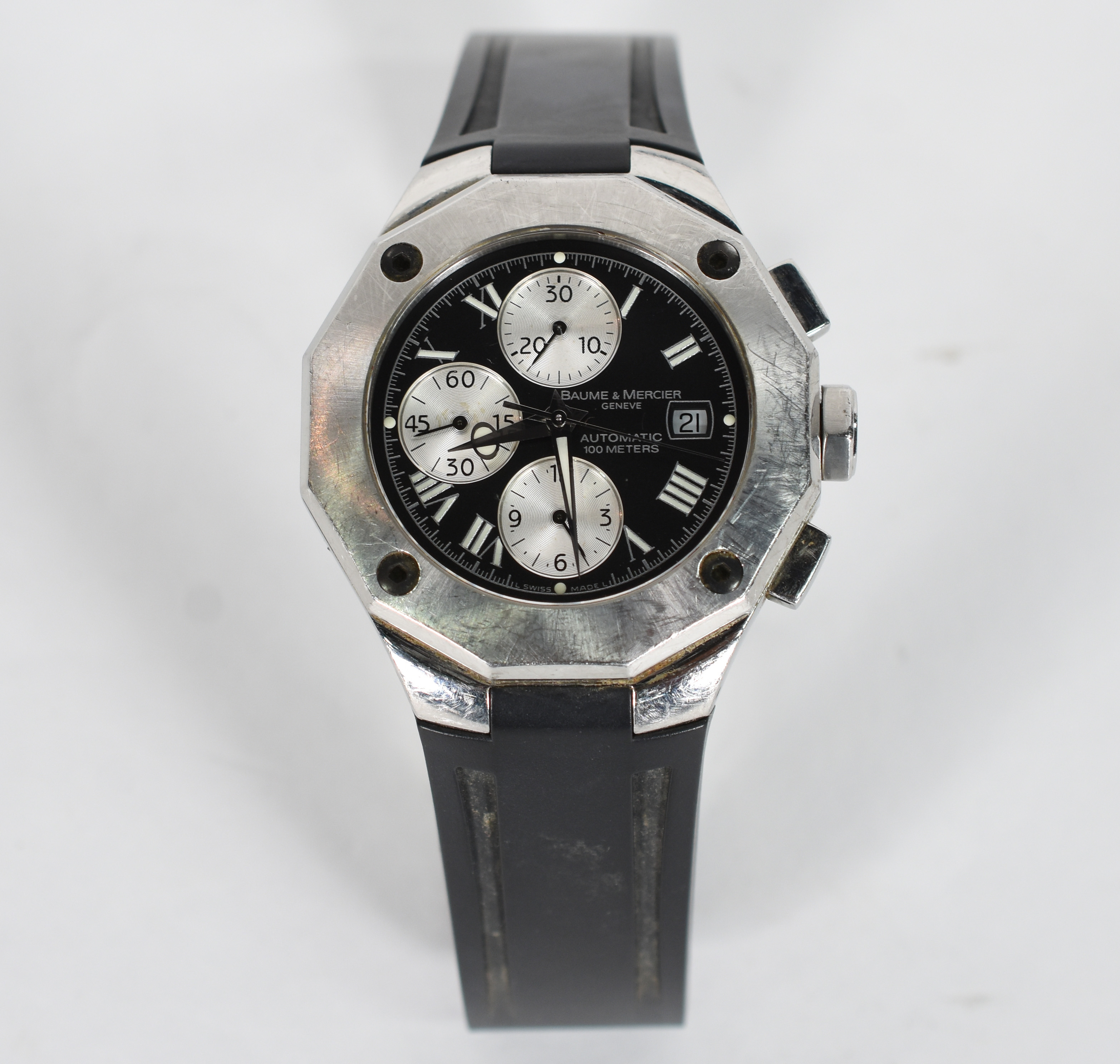 Relógio BAUME & MERCIER, modelo Riviera, masculino, mostrador 43 mm... - foto 1 de 5