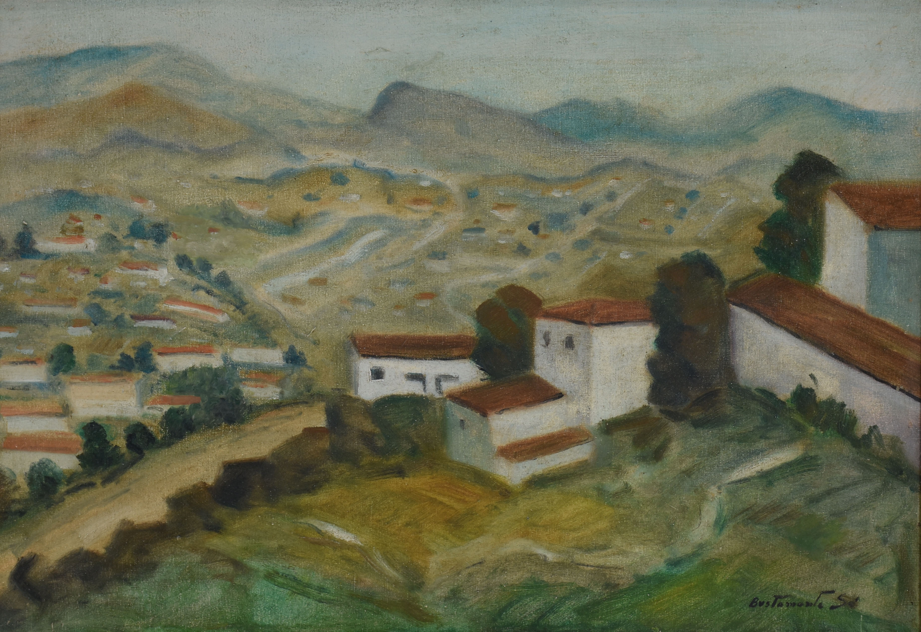 Bustamante Sá (1907-1988), Paisagem com casas - foto 1 de 4