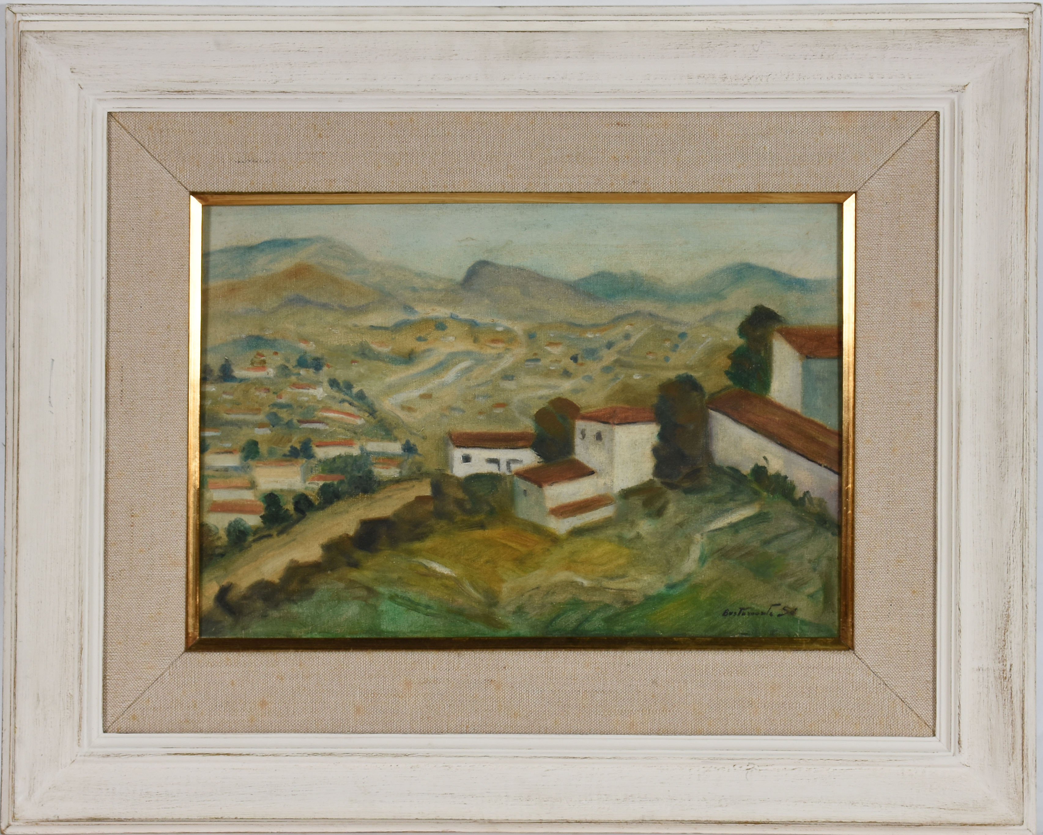 Bustamante Sá (1907-1988), Paisagem com casas - foto 2 de 4