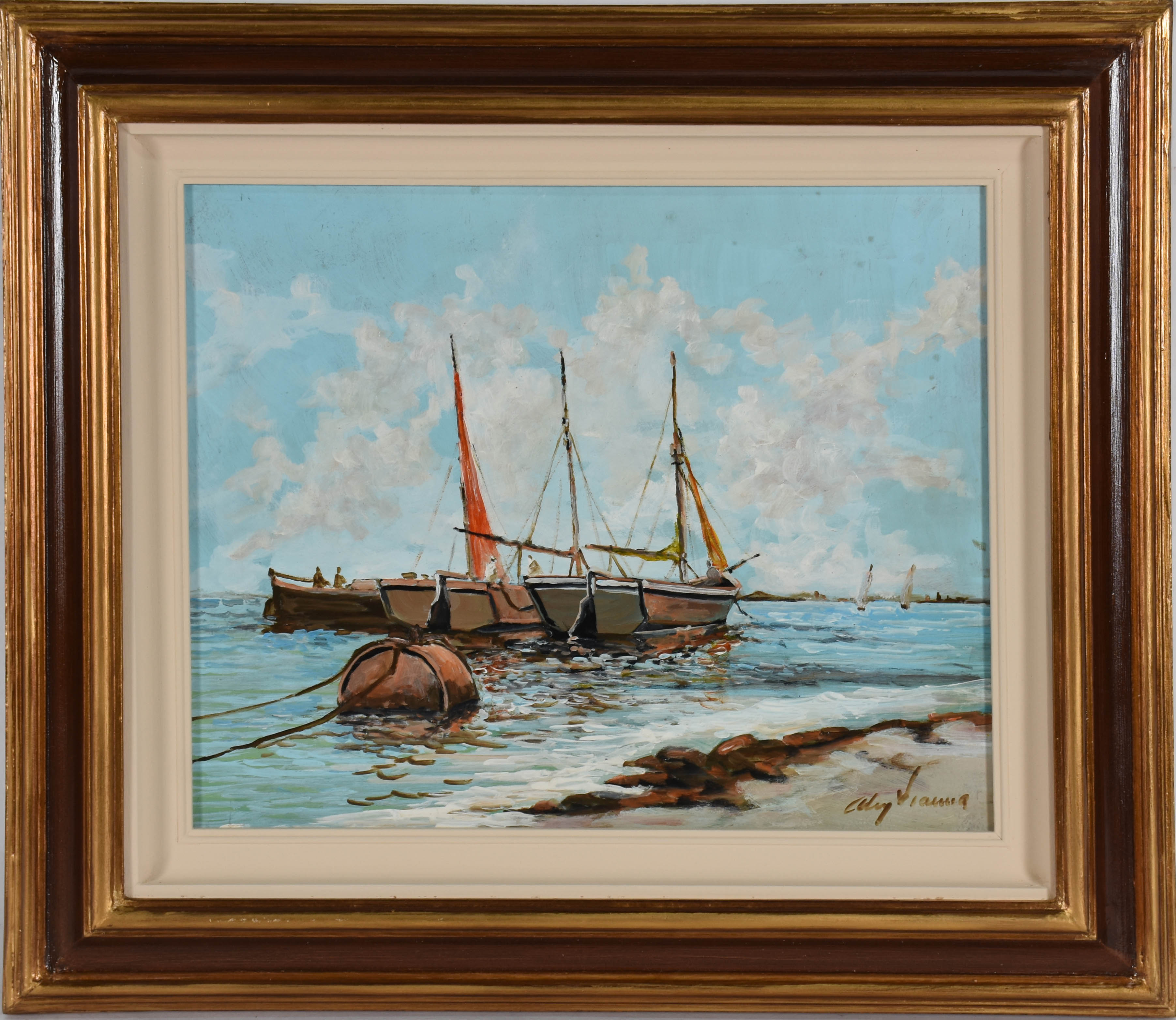 Alcy Vianna (1937), Marinha com barcos - foto 2 de 4