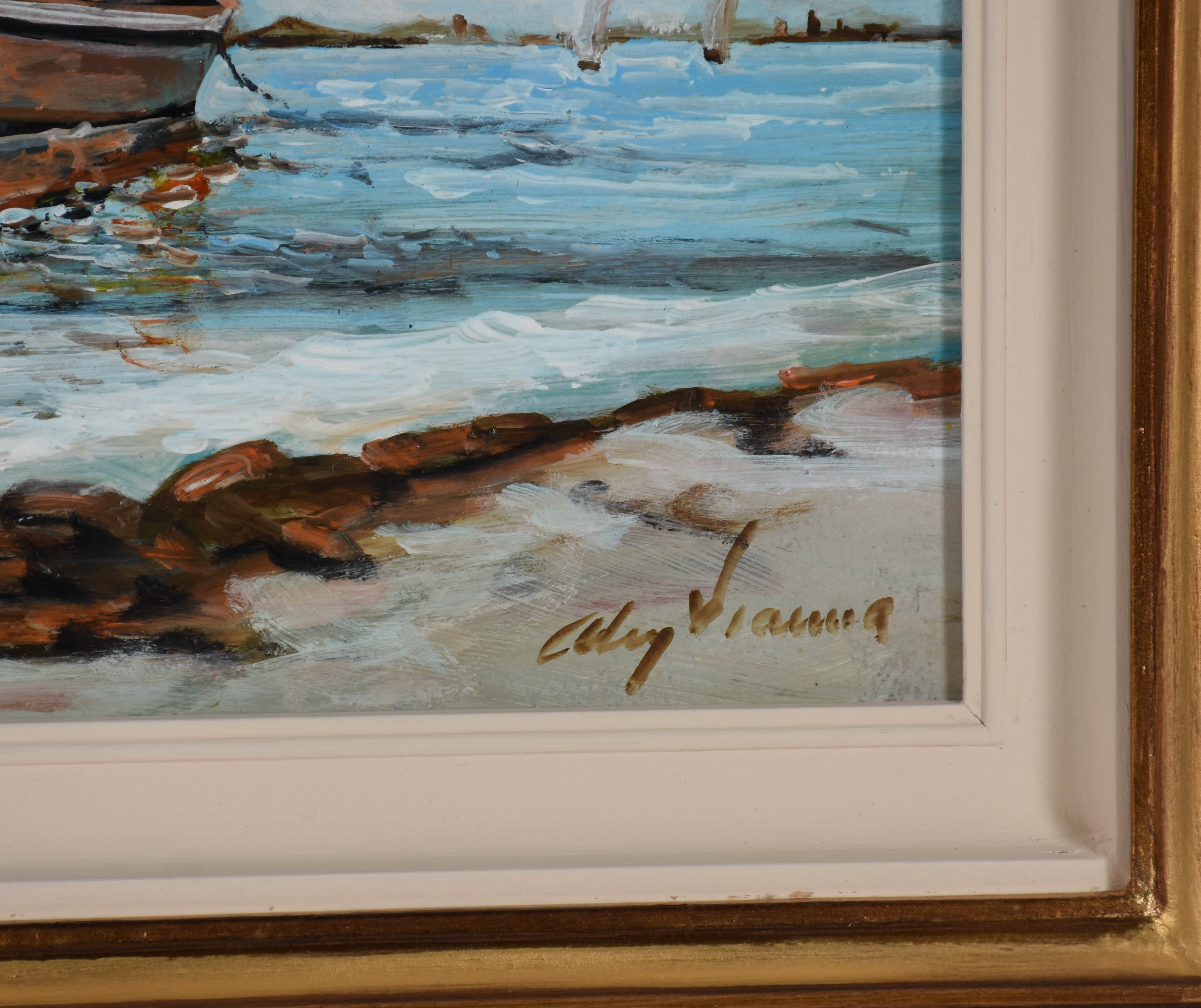 Alcy Vianna (1937), Marinha com barcos - foto 3 de 4