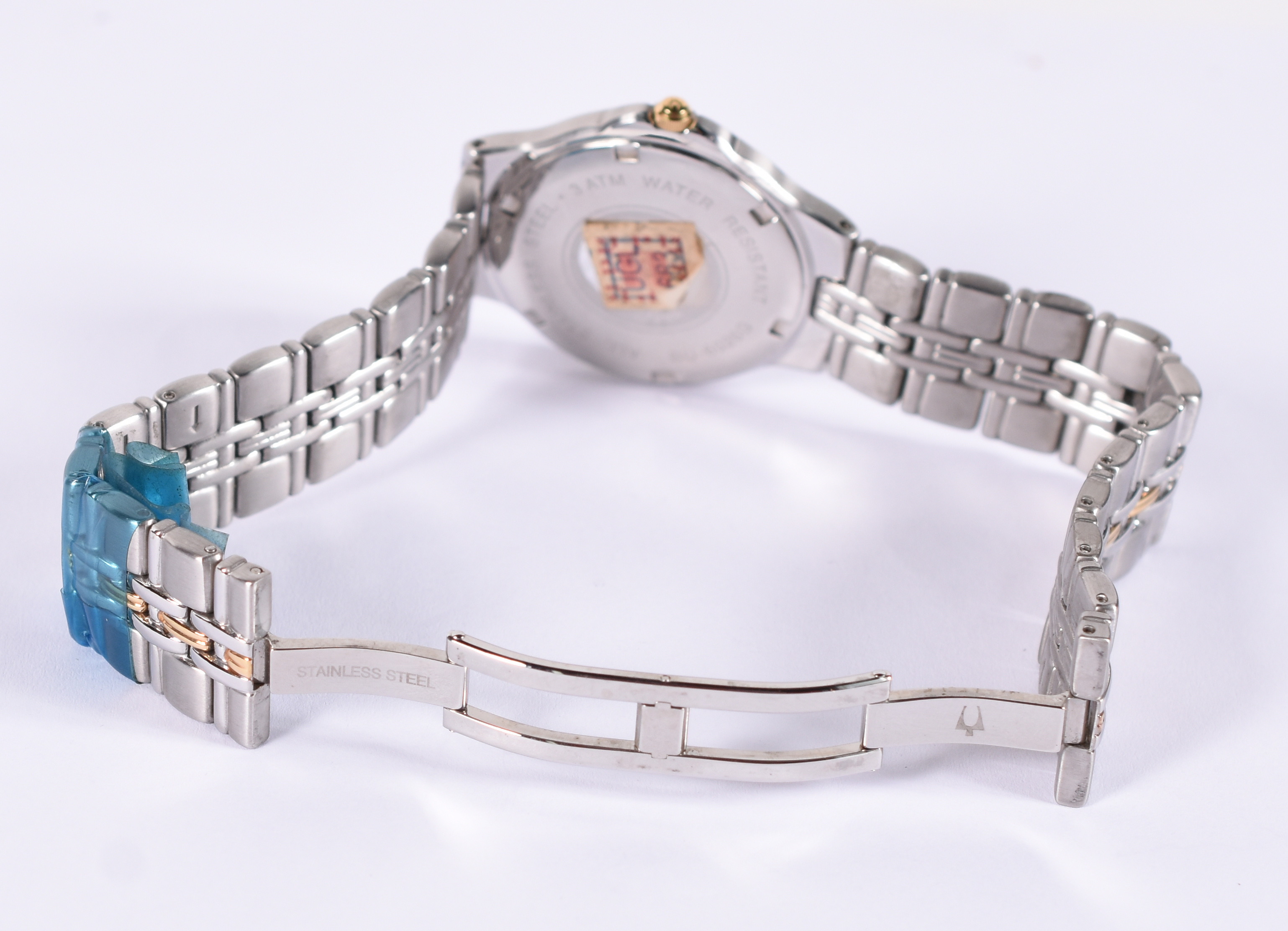 Relógio bulova masculino, pulseira em aço com detalhes dourados... - foto 2 de 5