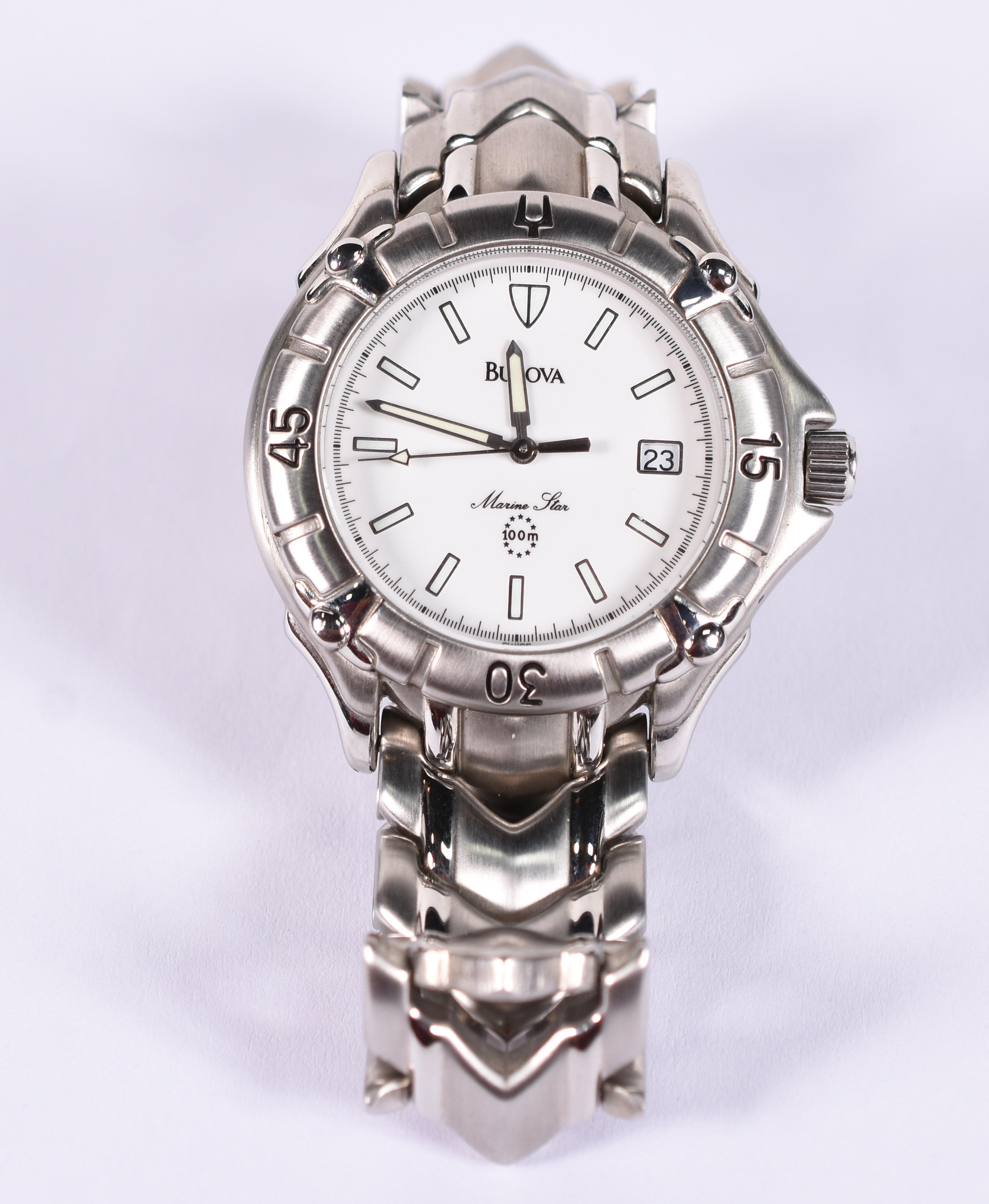 Relógio Bulova masculino, pulseira em aço, Marine Star, calendário... - foto 1 de 4
