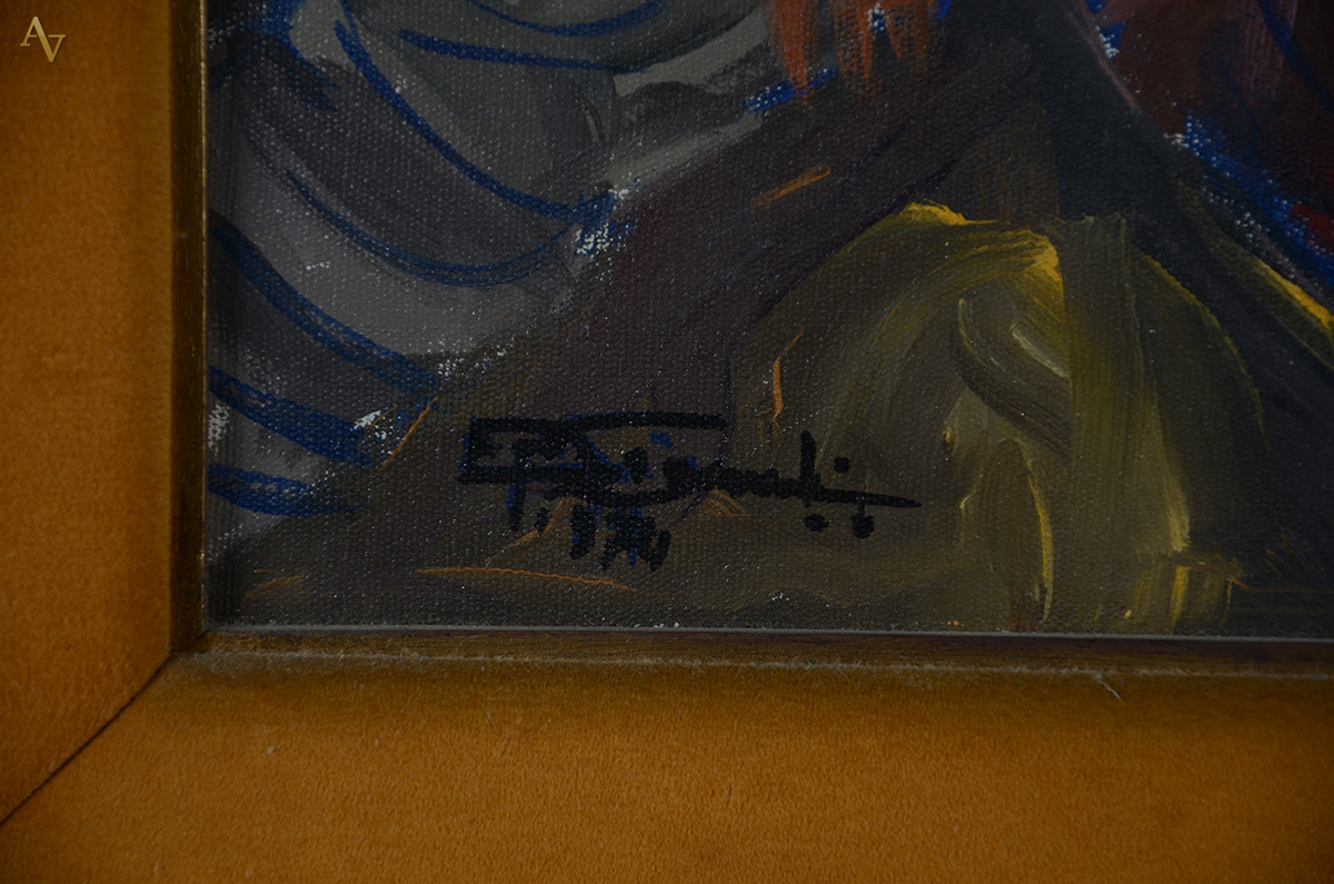 SIGAUD (1899 - 1979) - O Soldador - ost - 30 x 40 - 1974 - foto 3 de 4
