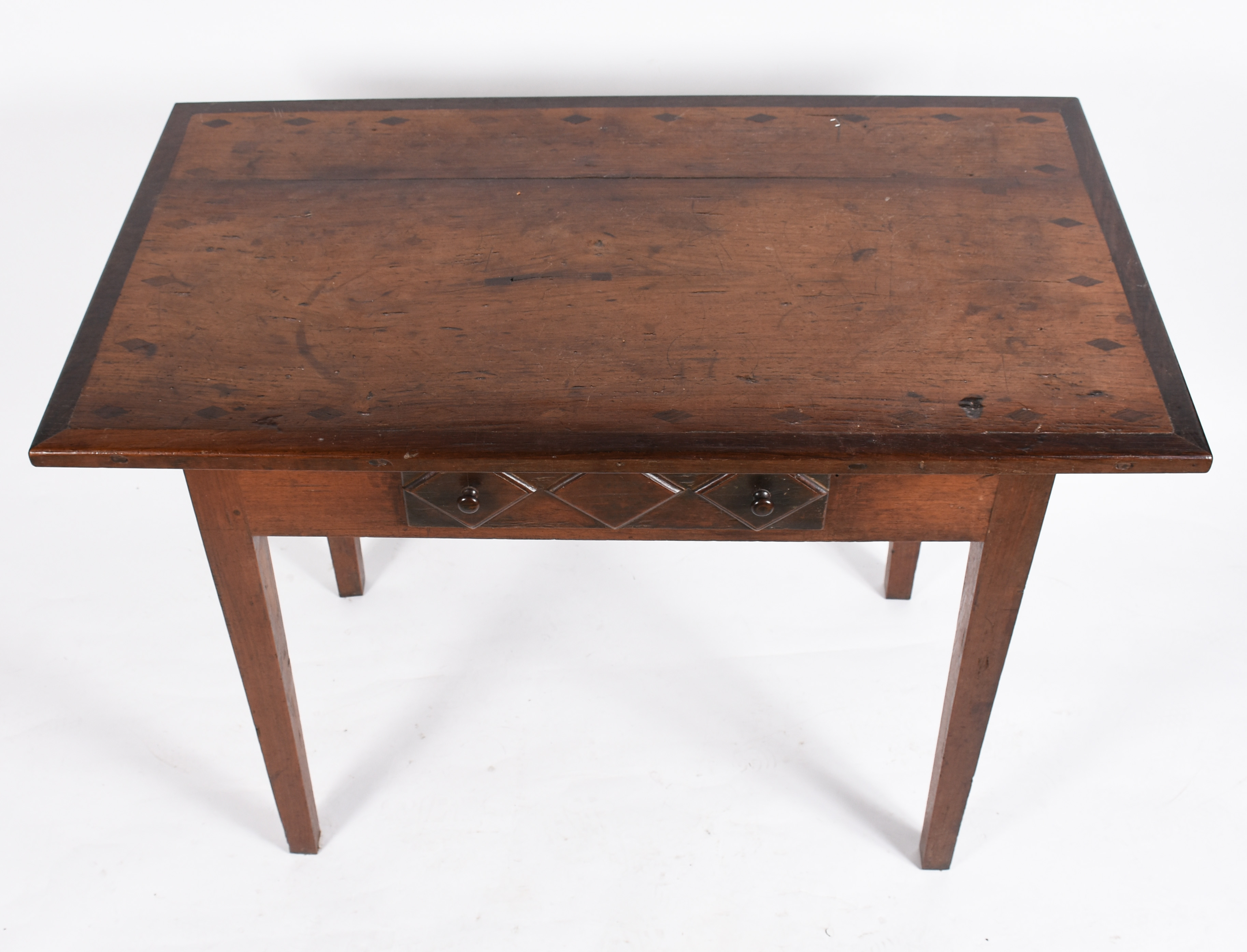 Mesa de madeira nobre, colonial brasileiro, com uma gaveta com... - foto 3 de 5