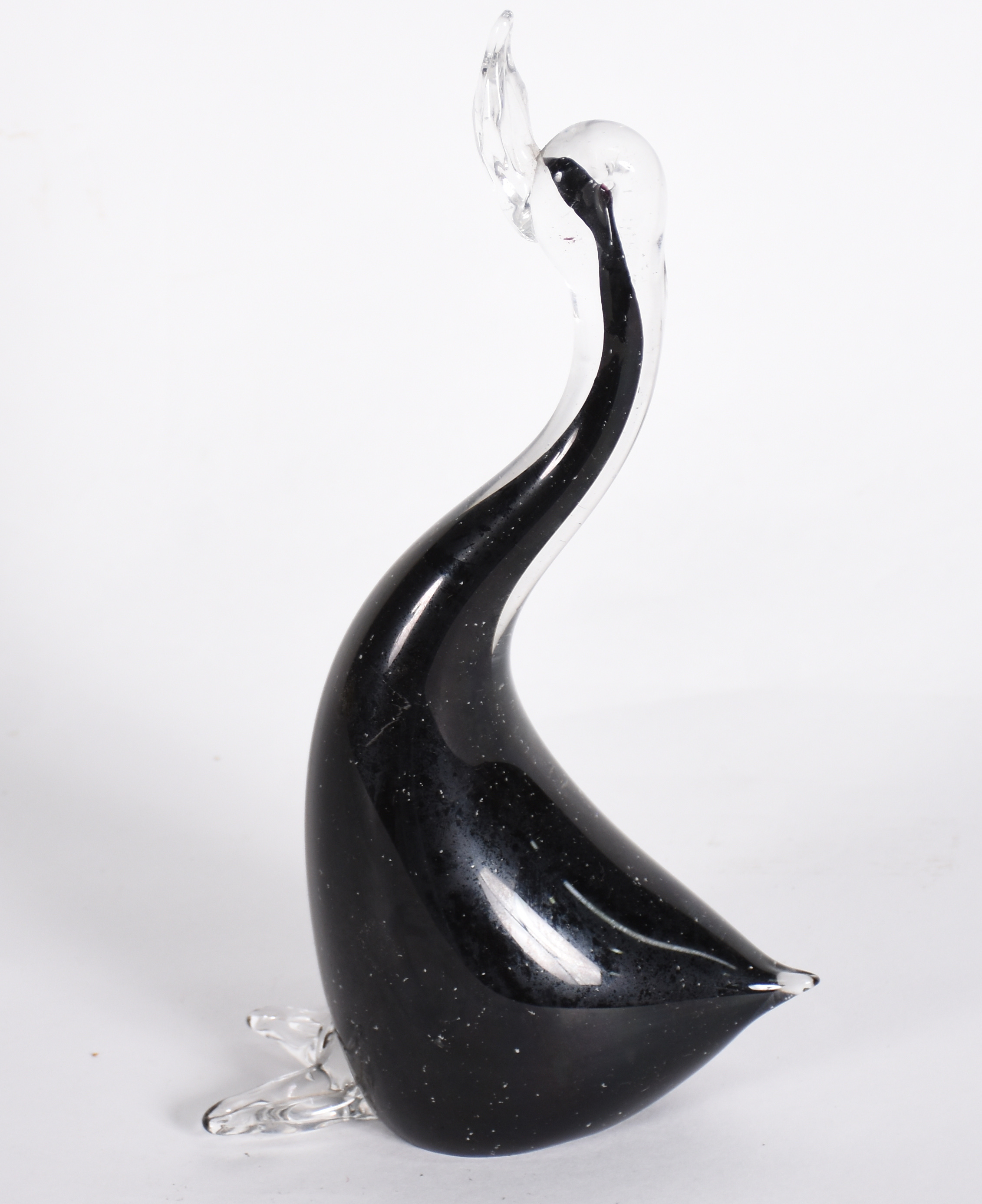 Pato de murano preto e transparente. - foto 1 de 4