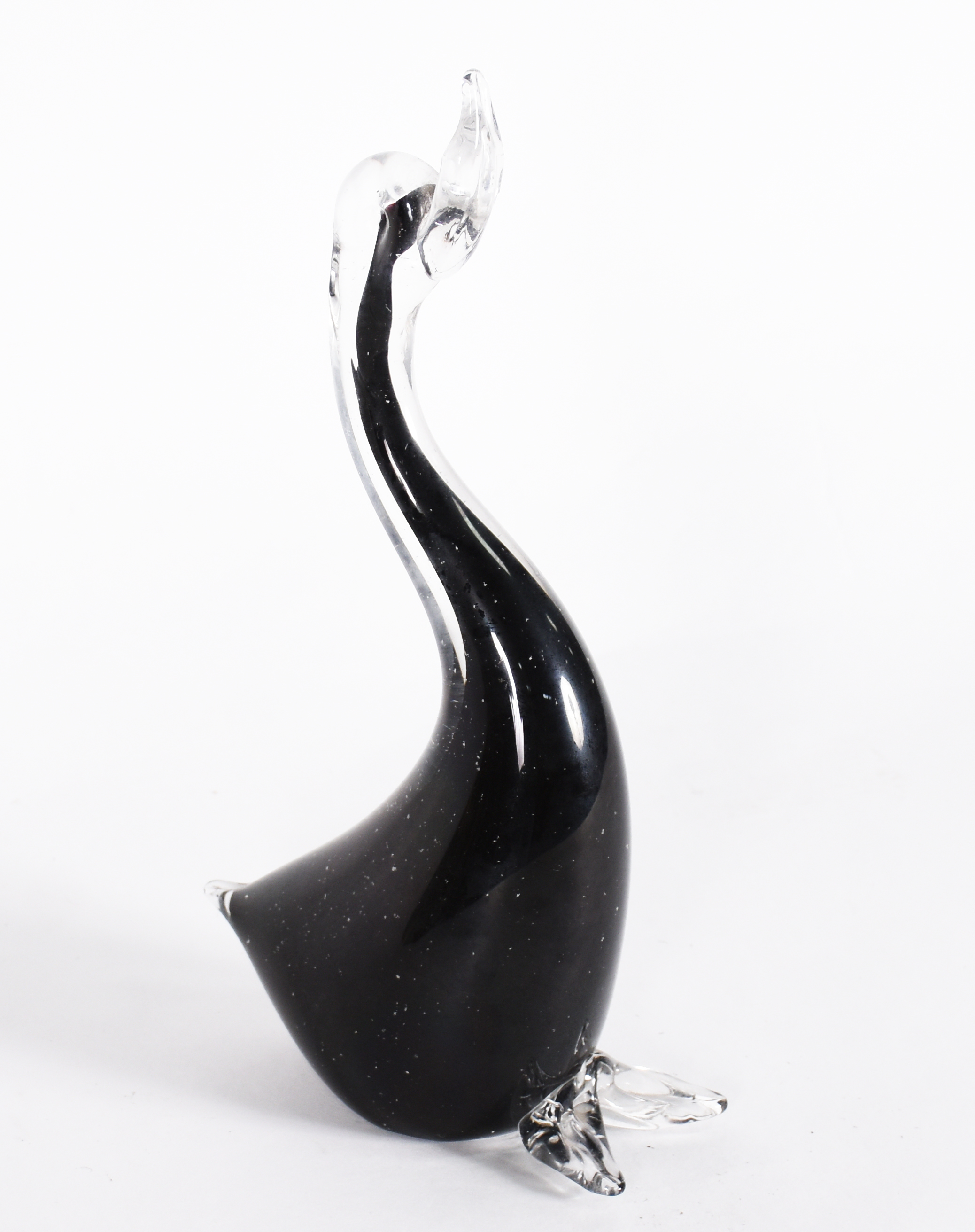 Pato de murano preto e transparente. - foto 2 de 4