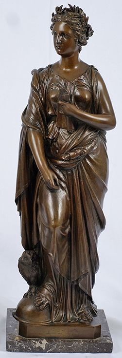 Excepcional escultura de bronze "Sabedoria", representada por figura... - foto 2 de 2
