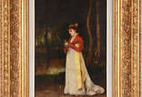 E. BERNE BELLENCOUR, Contemplação - Medalha 1º classe Salon de Paris 1872, artista citado em BENEZIT,  MAYER e em diversos catálogos de artes internacionais de artistas do séc XIX, assin