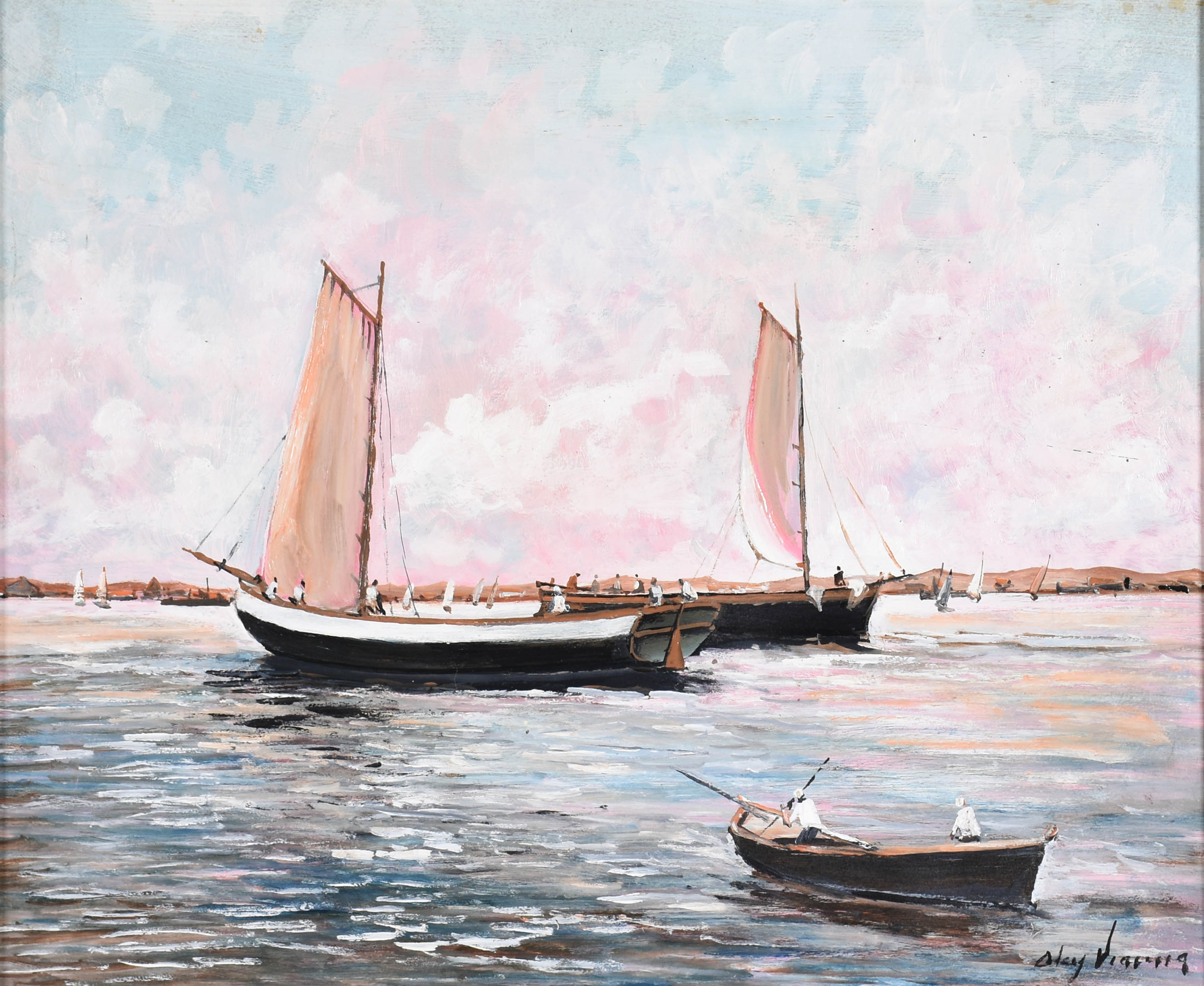 Alcy Vianna (1937), Marinha com Barcos - foto 1 de 4