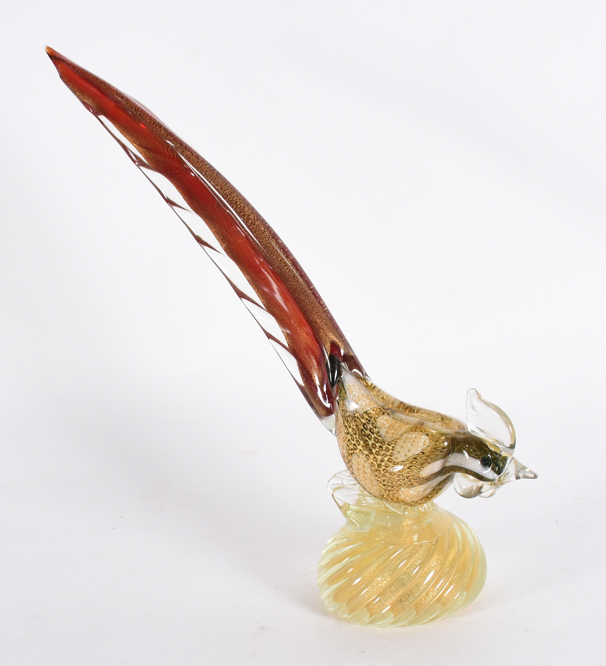 Belíssima escultura de murano italiano policromada, na forma de... - foto 1 de 3