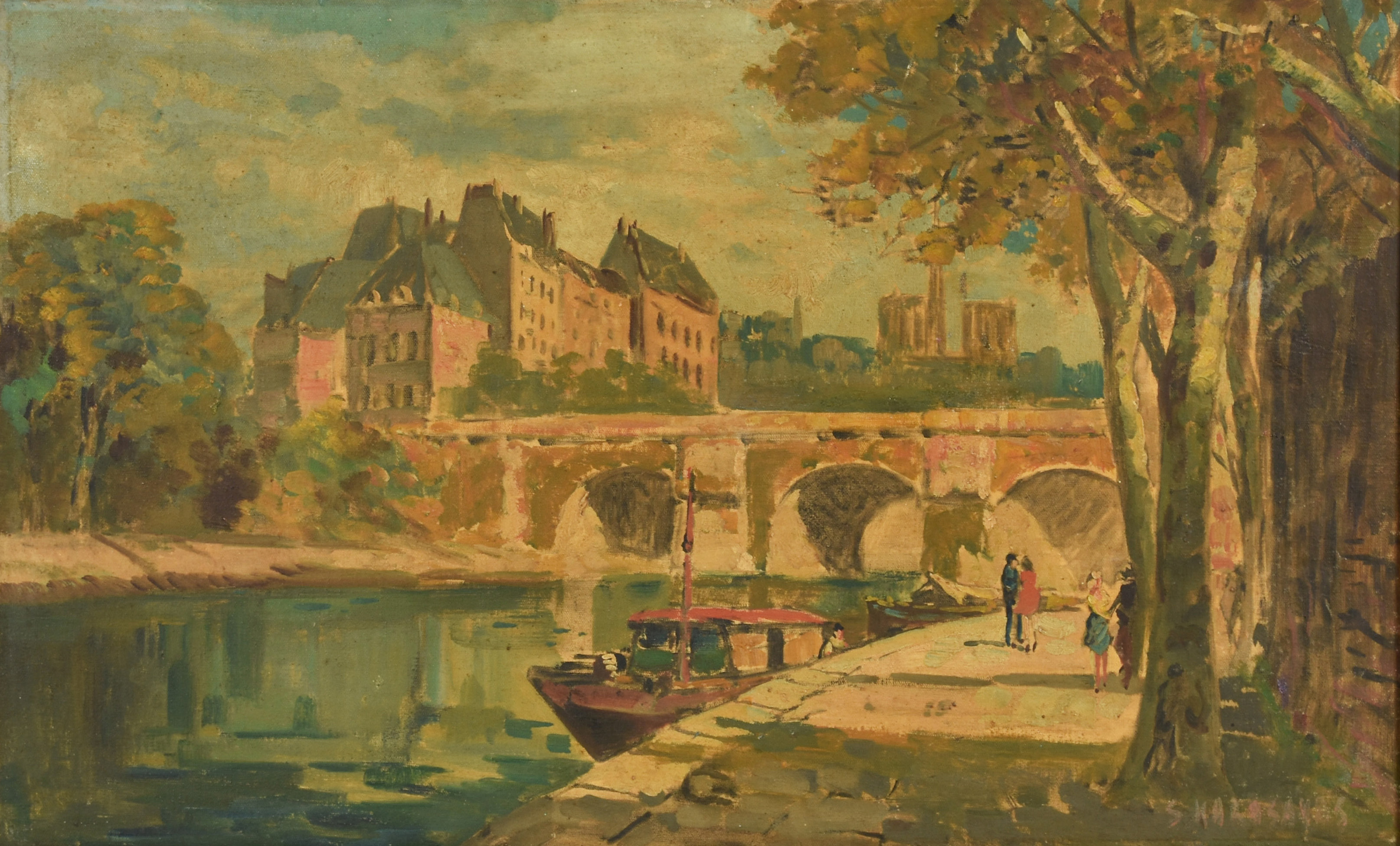 SYLVIO KARASAVAS  (1905-1980), Paris- Le Pont Neuf - foto 1 de 4
