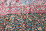 Tapete grande oriental Kashan (com furos). - Tapete grande oriental Kashan (com furos).
