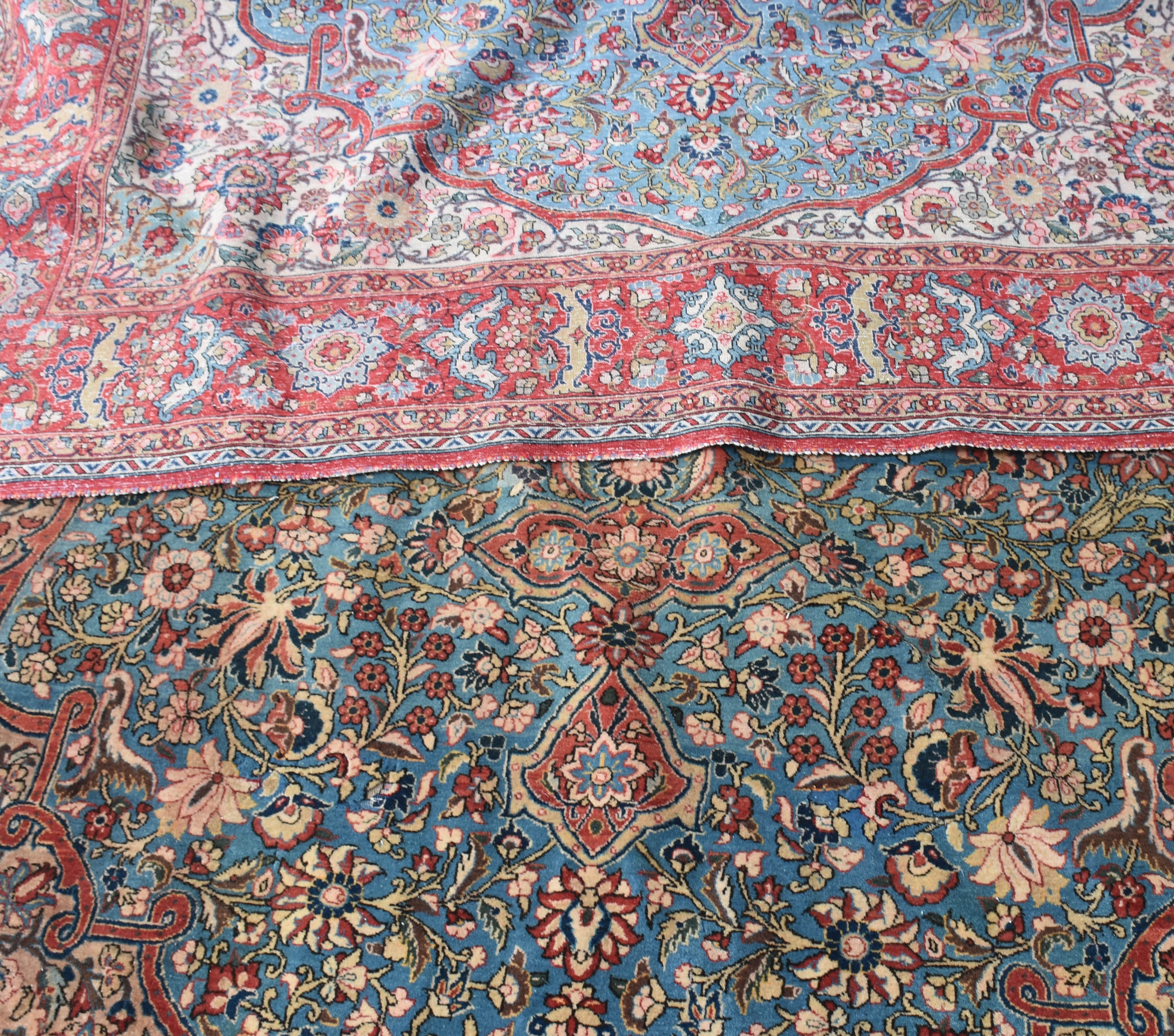 Tapete grande oriental Kashan (com furos). - foto 3 de 3