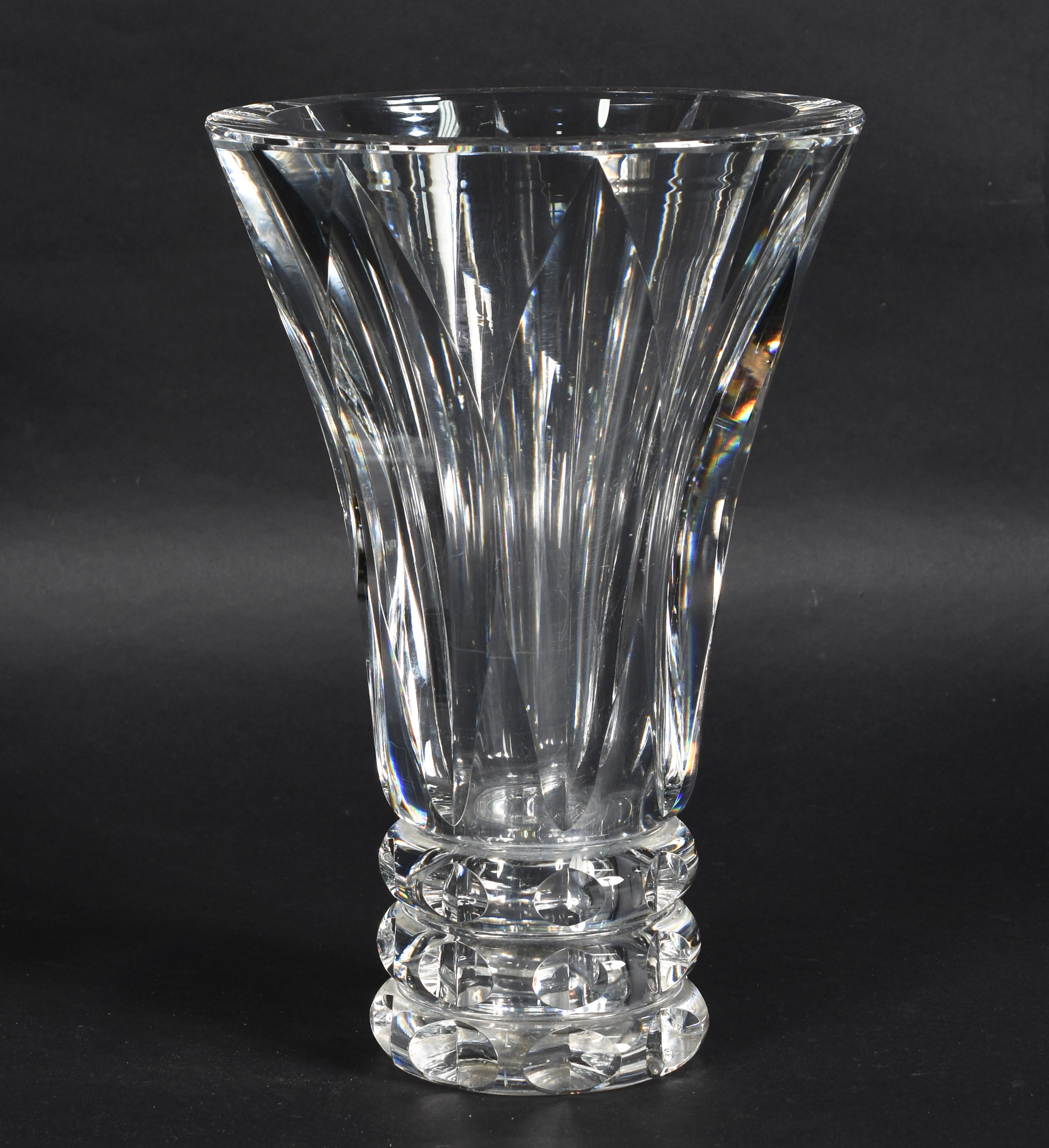 Vaso Art Deco cristal (pequeno bicado no corpo), assinado. - foto 1 de 5