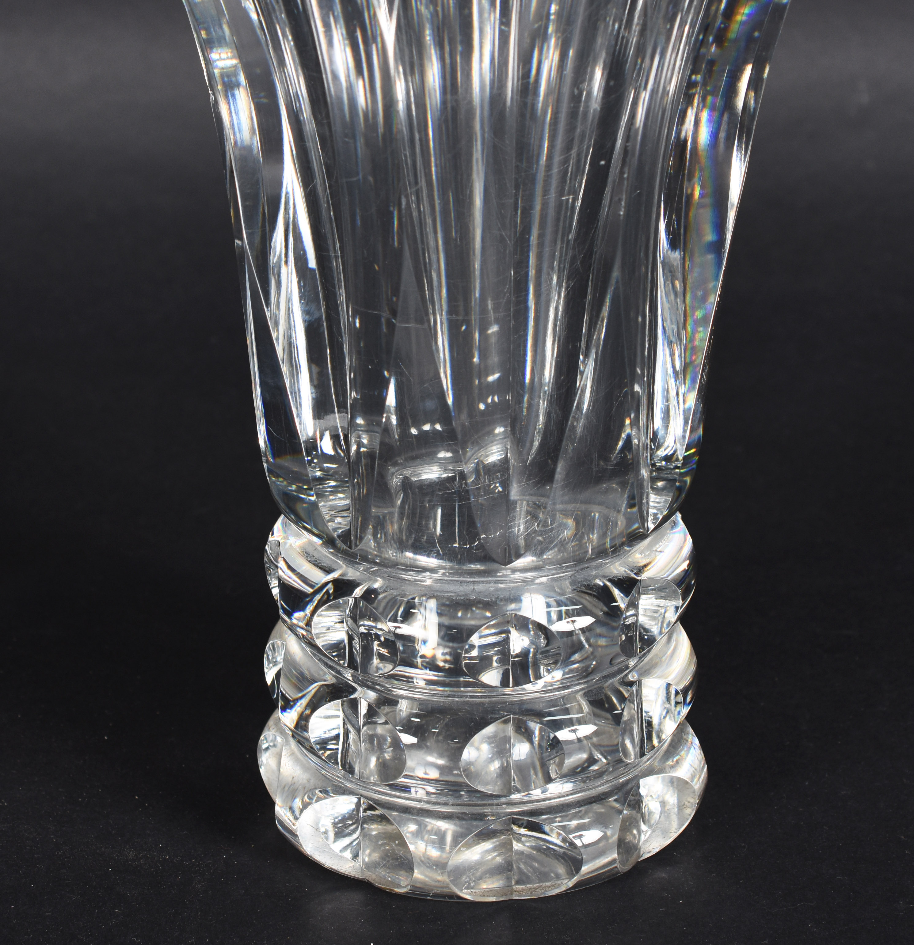 Vaso Art Deco cristal (pequeno bicado no corpo), assinado. - foto 4 de 5