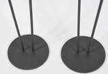 Par de tocheiros de metal, design moderno. - Par de tocheiros de metal, design moderno.