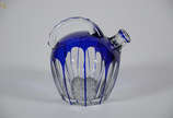 Moringa com alça em cristal frances doublé azul... - Moringa com alça em cristal frances doublé azul facetado. Altura 16 cm.