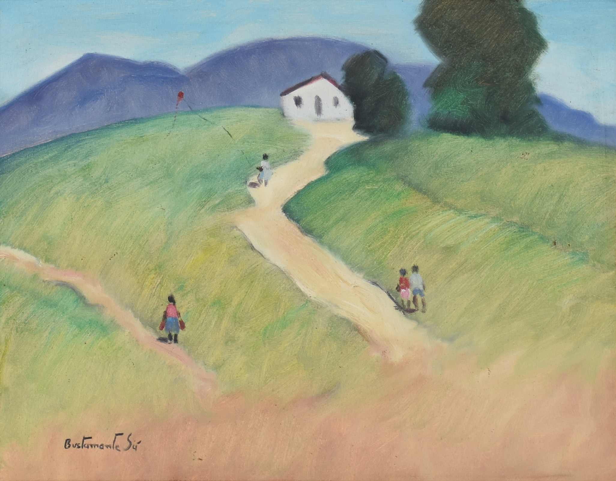 Bustamante Sá (1907-1988), Paisagem com figura - foto 1 de 4