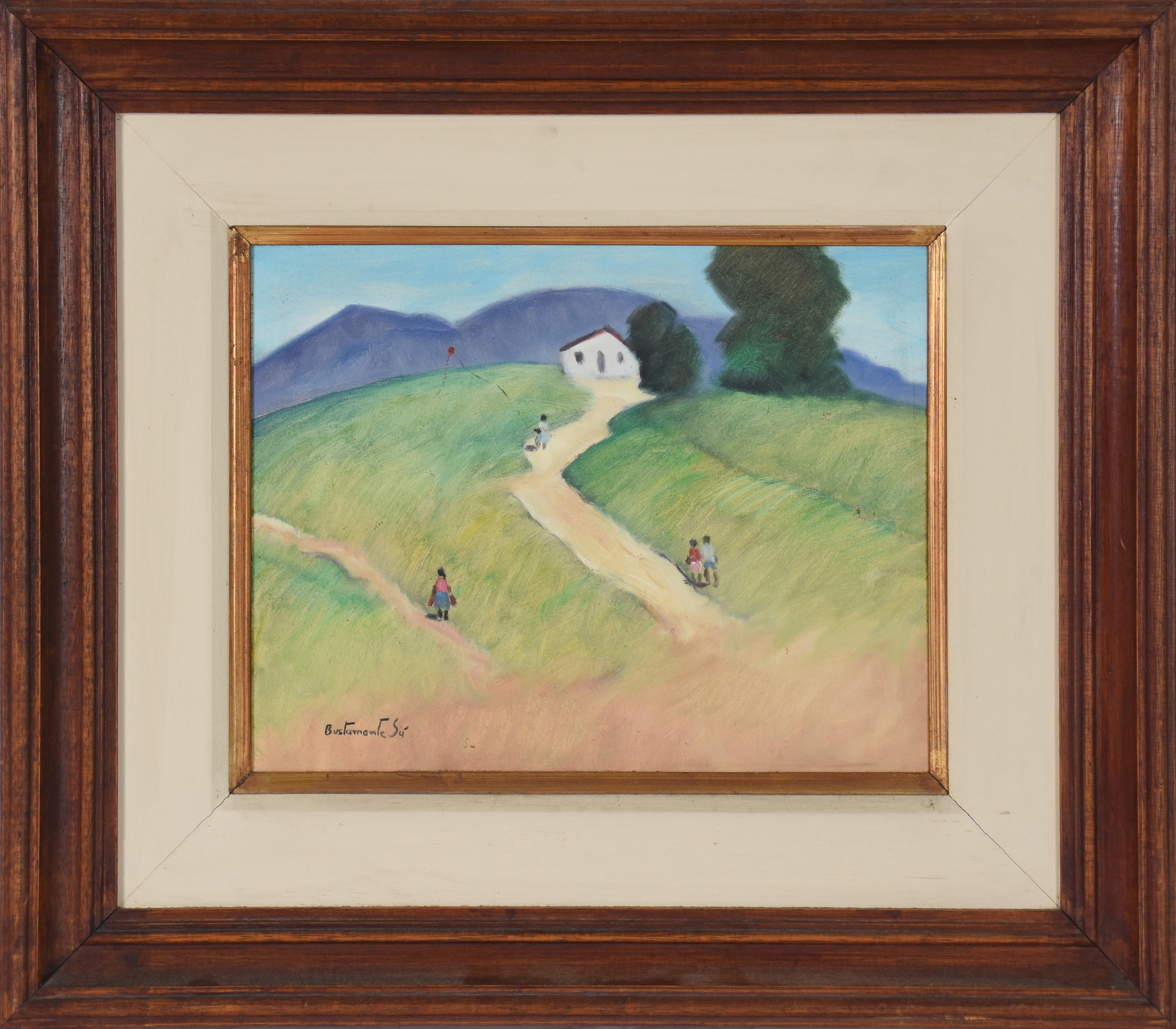 Bustamante Sá (1907-1988), Paisagem com figura - foto 2 de 4