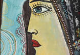 Chanina (1927-2012), Figura com pássaro - ost