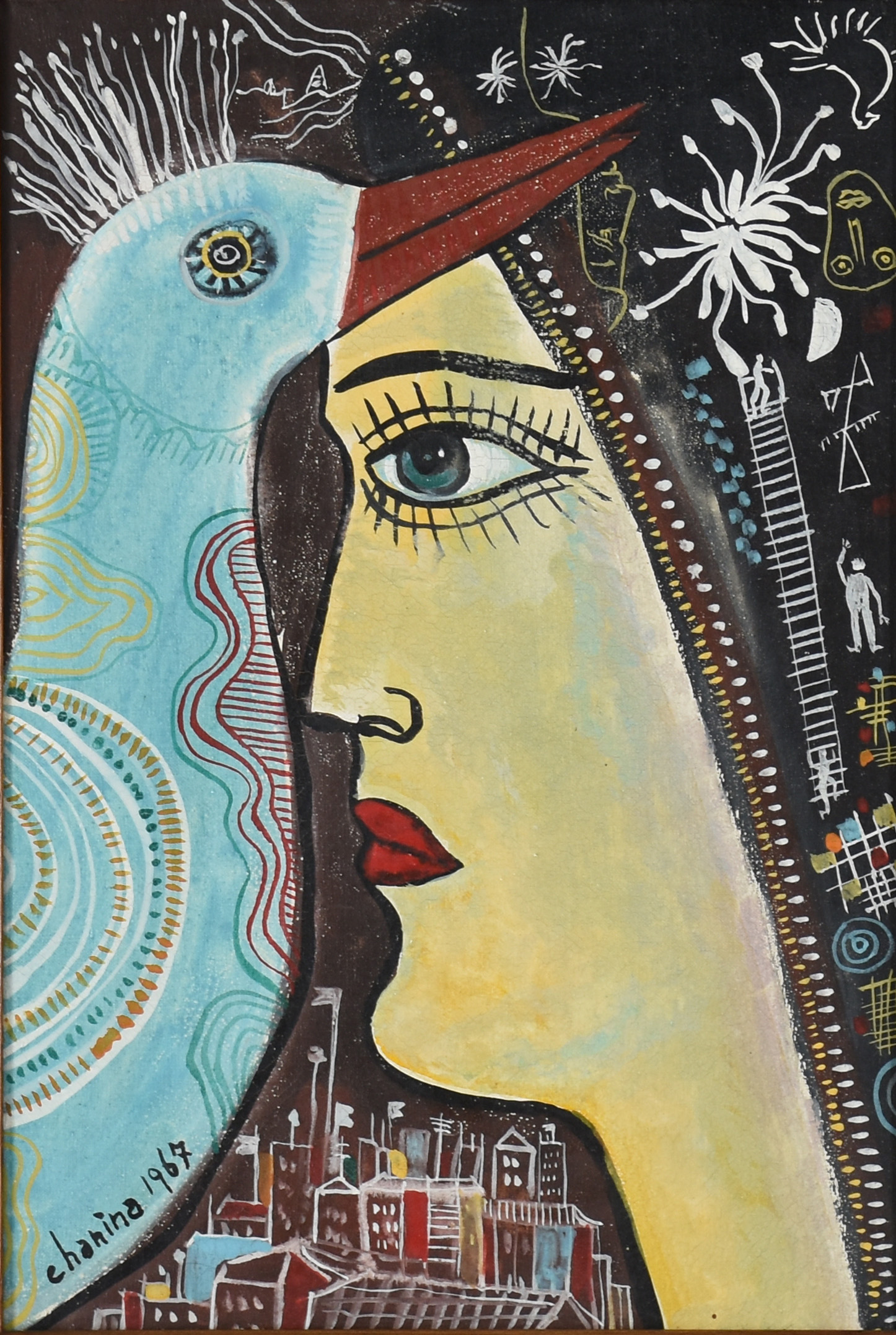 Chanina (1927-2012), Figura com pássaro - foto 1 de 4