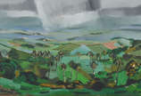 Inimá de Paula (1918-1999), Paisagem - ost - localizado e datado BH, 1960. REPRODUZIDO NO LIVRO RAISONNÉ DO ARTISTA, VOL.1, PAG.395. (pequenas falhas na pintura e moldura precisando restaur