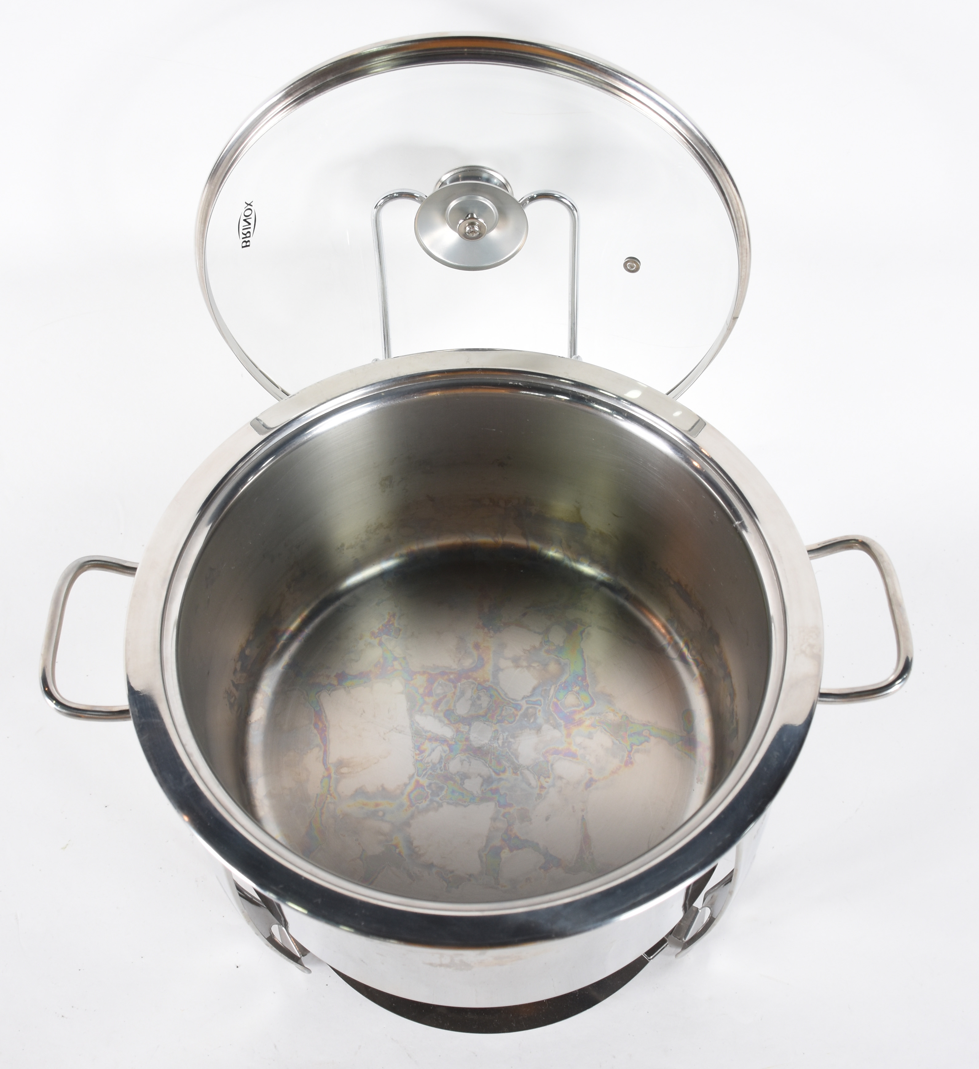 Grande rechaud de inox com tampa de vidro. - foto 4 de 7