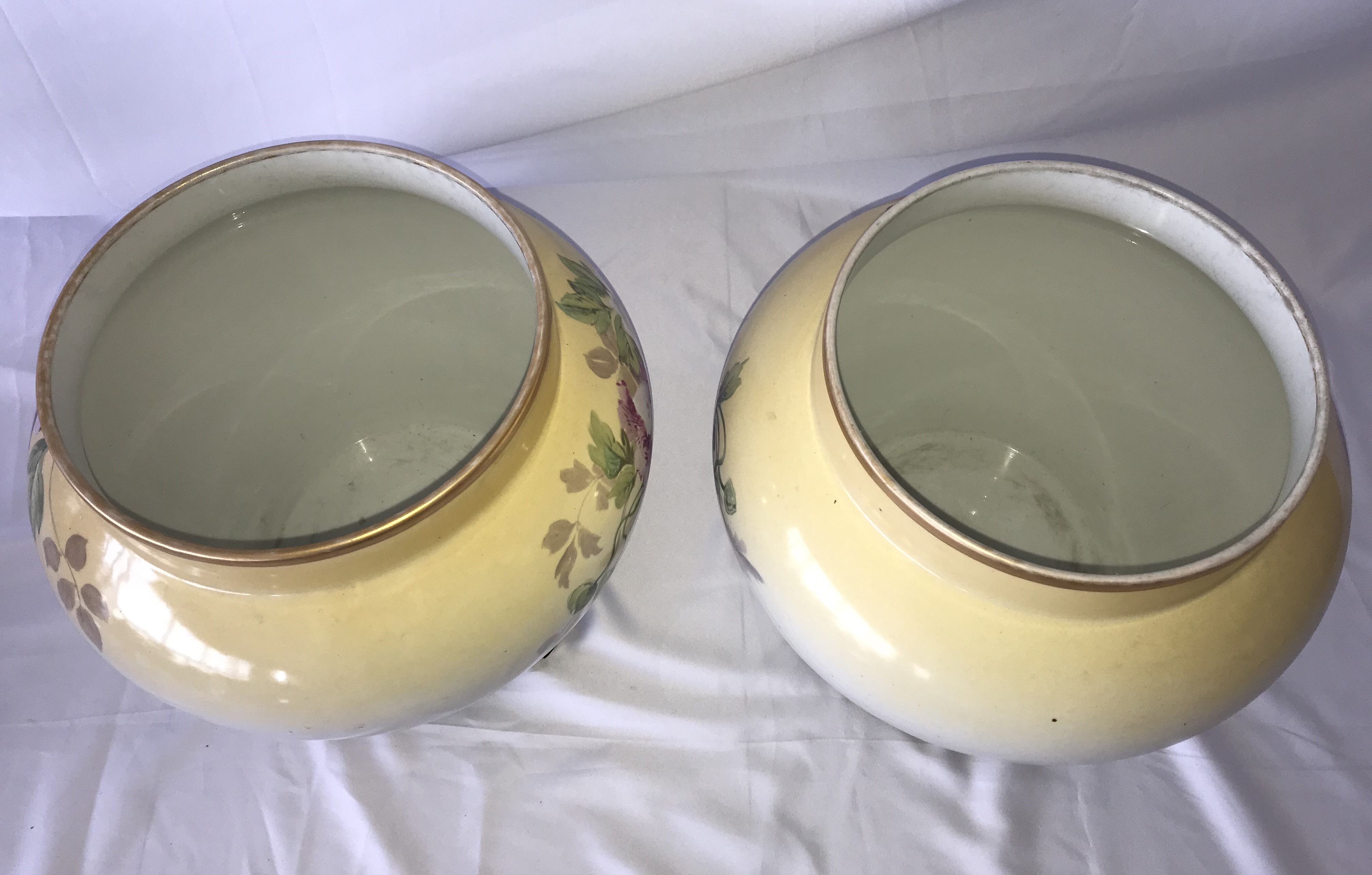 Par de grandes cachepots de porcelana francesa de LIMOGES, decoração... - foto 3 de 5