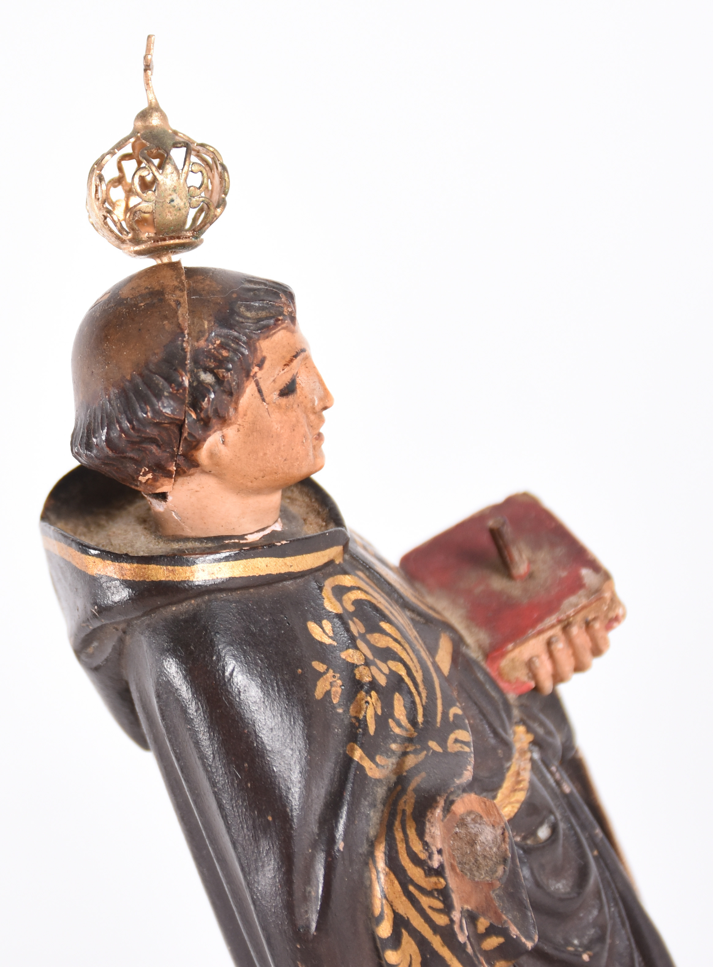 Santo Antonio - Antiga imagem de madeira policromada (sem uma das... - foto 2 de 4