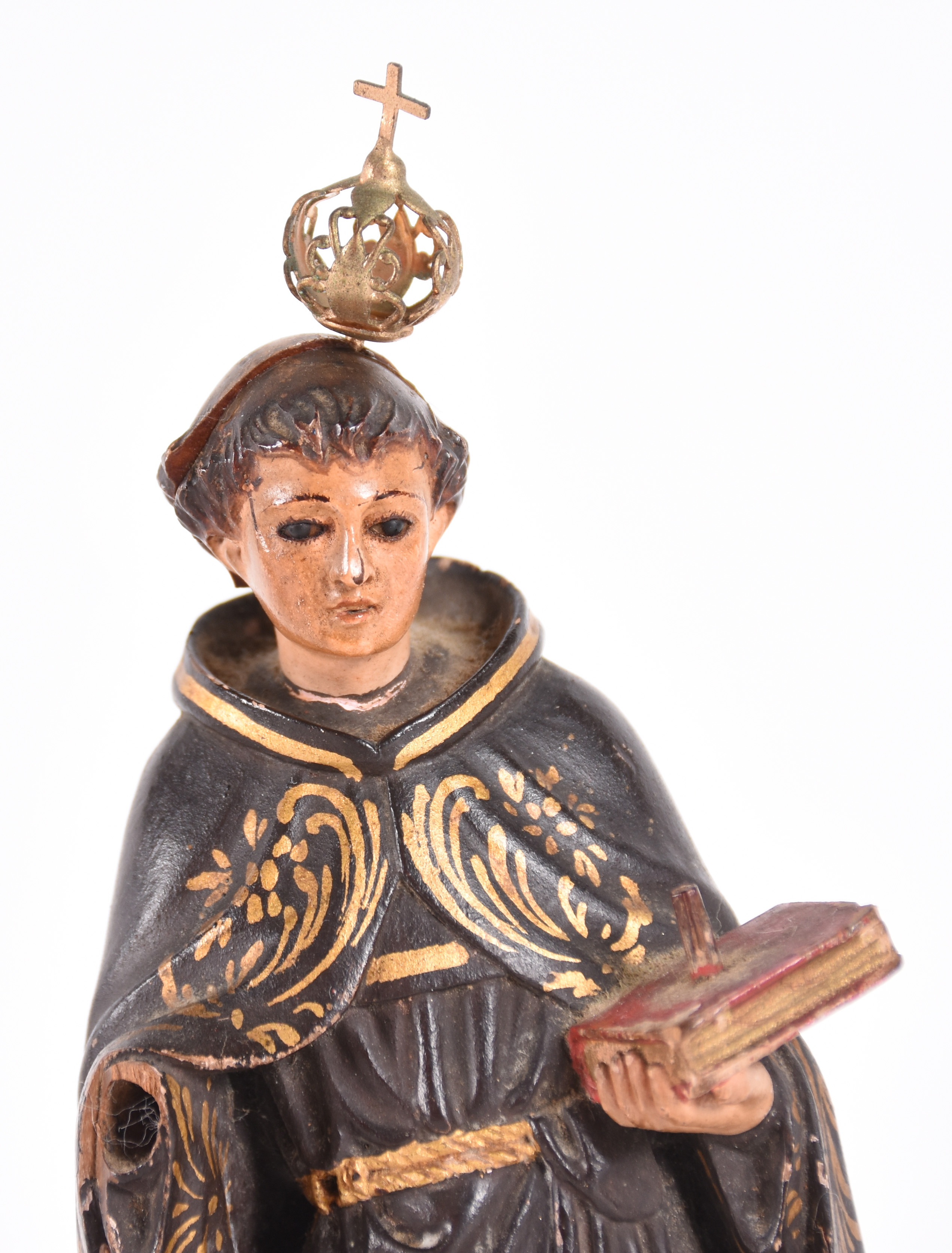 Santo Antonio - Antiga imagem de madeira policromada (sem uma das... - foto 4 de 4