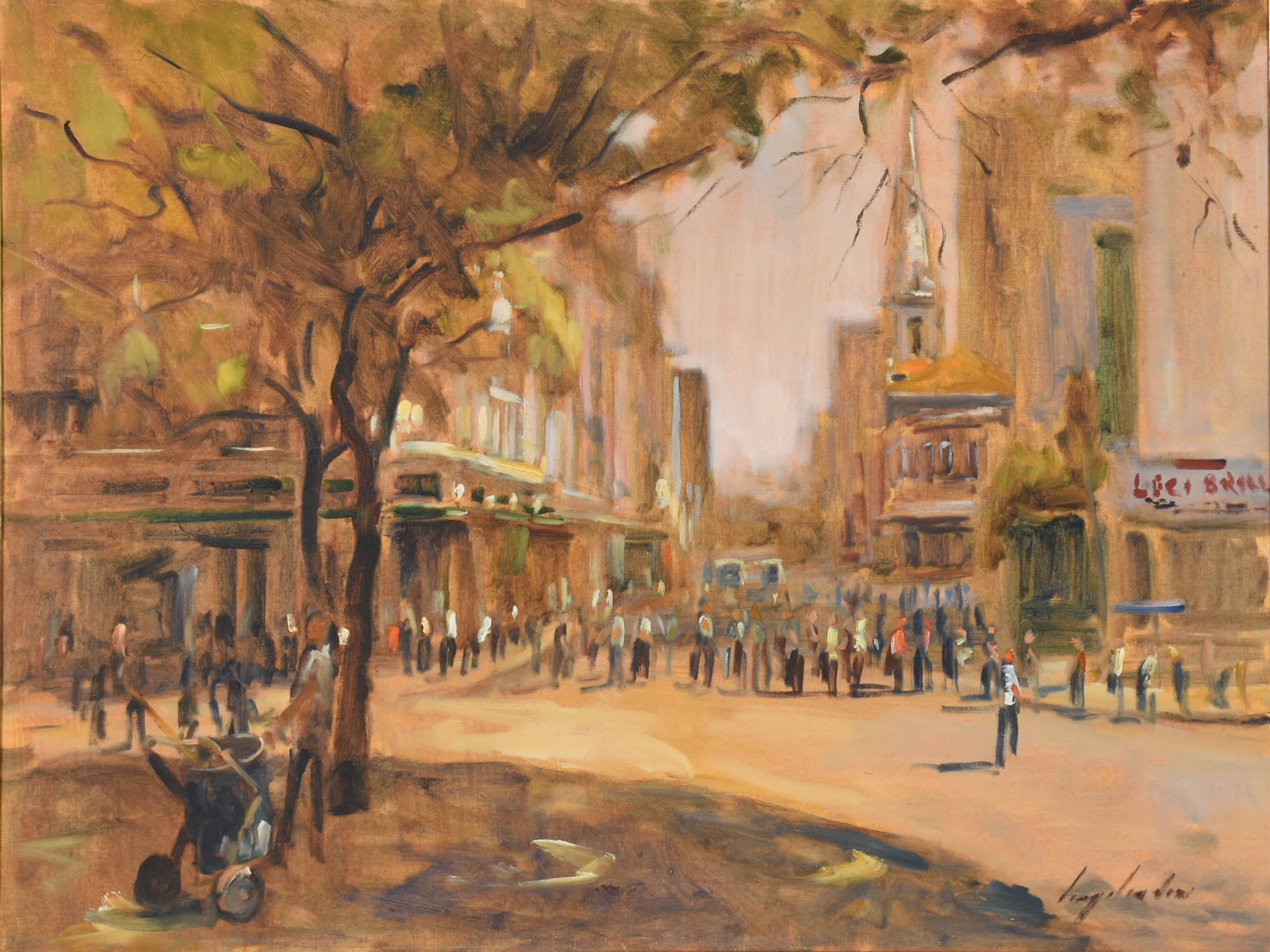 Virgílio Dias (1956), Av.Passos e Praça Tiradentes, datado 1990. - foto 1 de 4