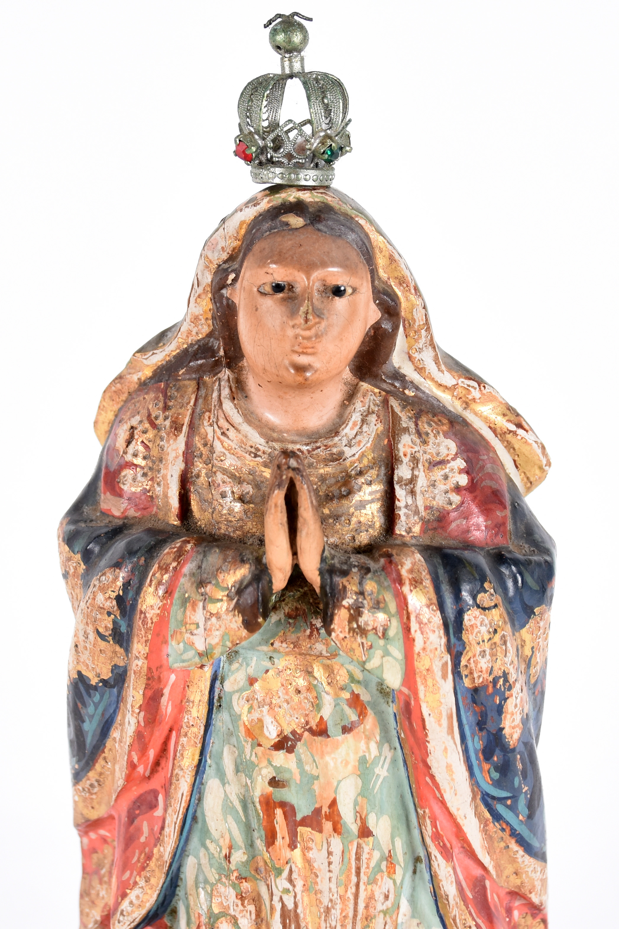 Imagem de madeira policromada representando Nossa Senhora. - foto 2 de 3