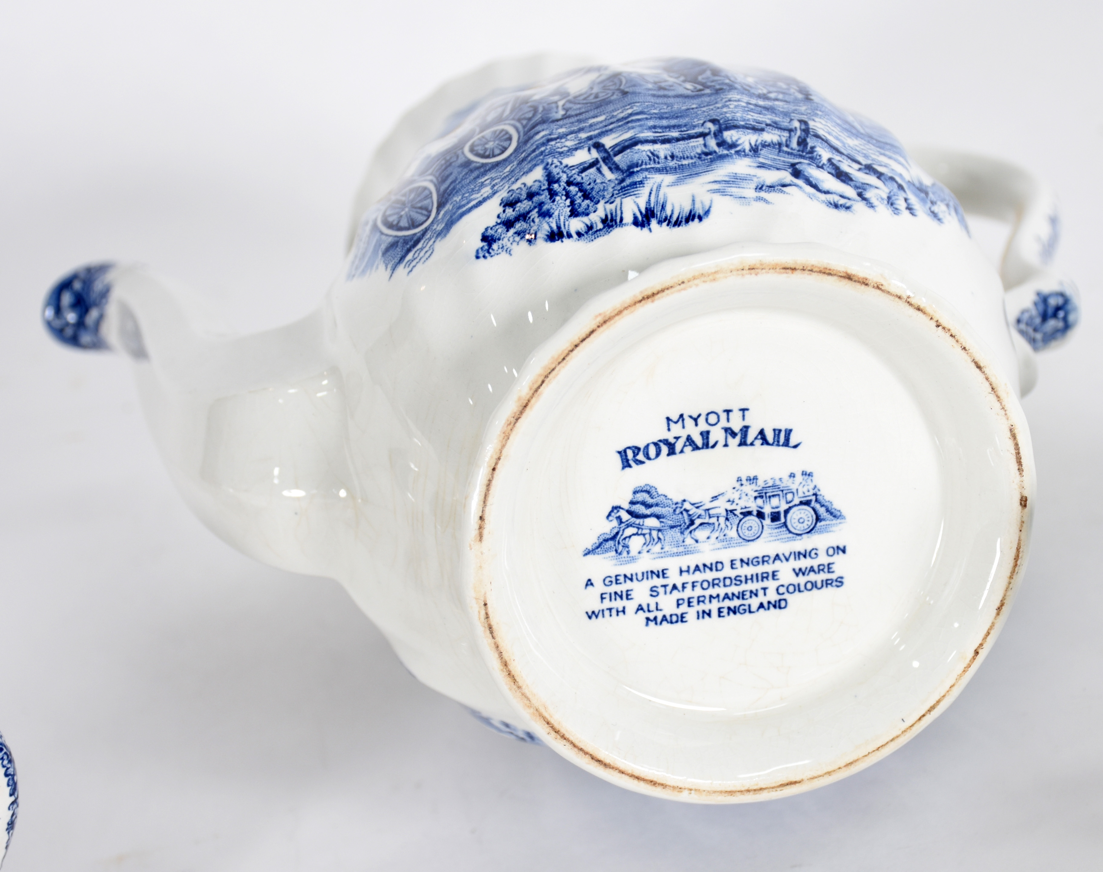 Serviço de café de faiança inglesa azul e branca, composto de 6... - foto 4 de 4