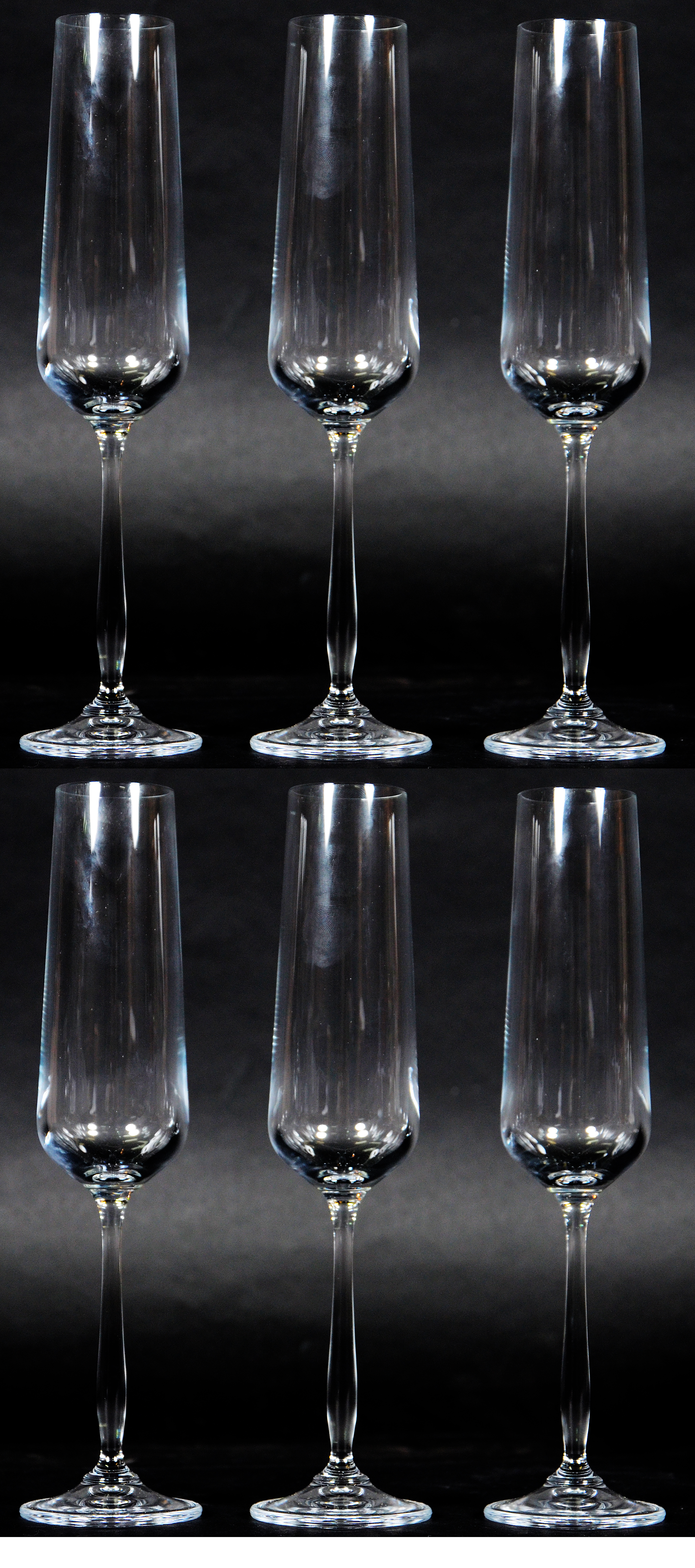 Seis flutes de cristal da Bohemia 235 ml. - foto 1 de 2